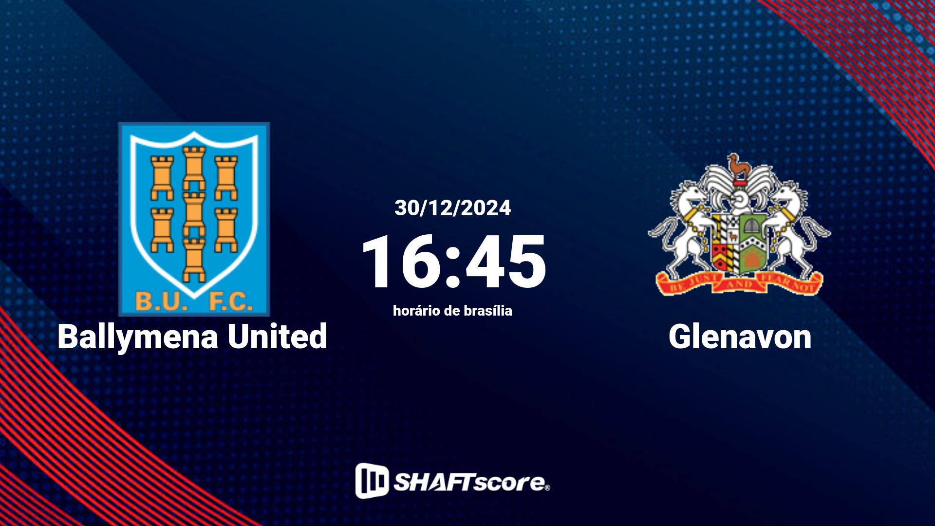 Estatísticas do jogo Ballymena United vs Glenavon 30.12 16:45