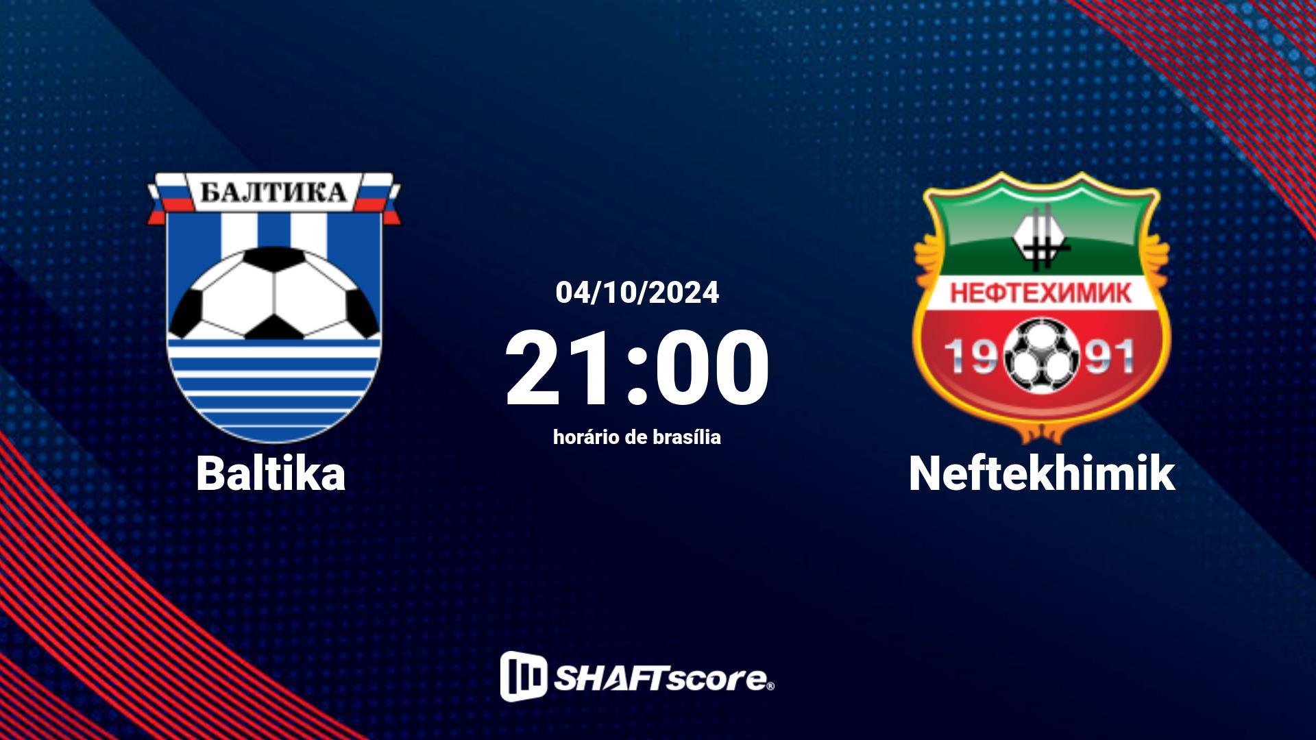 Estatísticas do jogo Baltika vs Neftekhimik 04.10 21:00