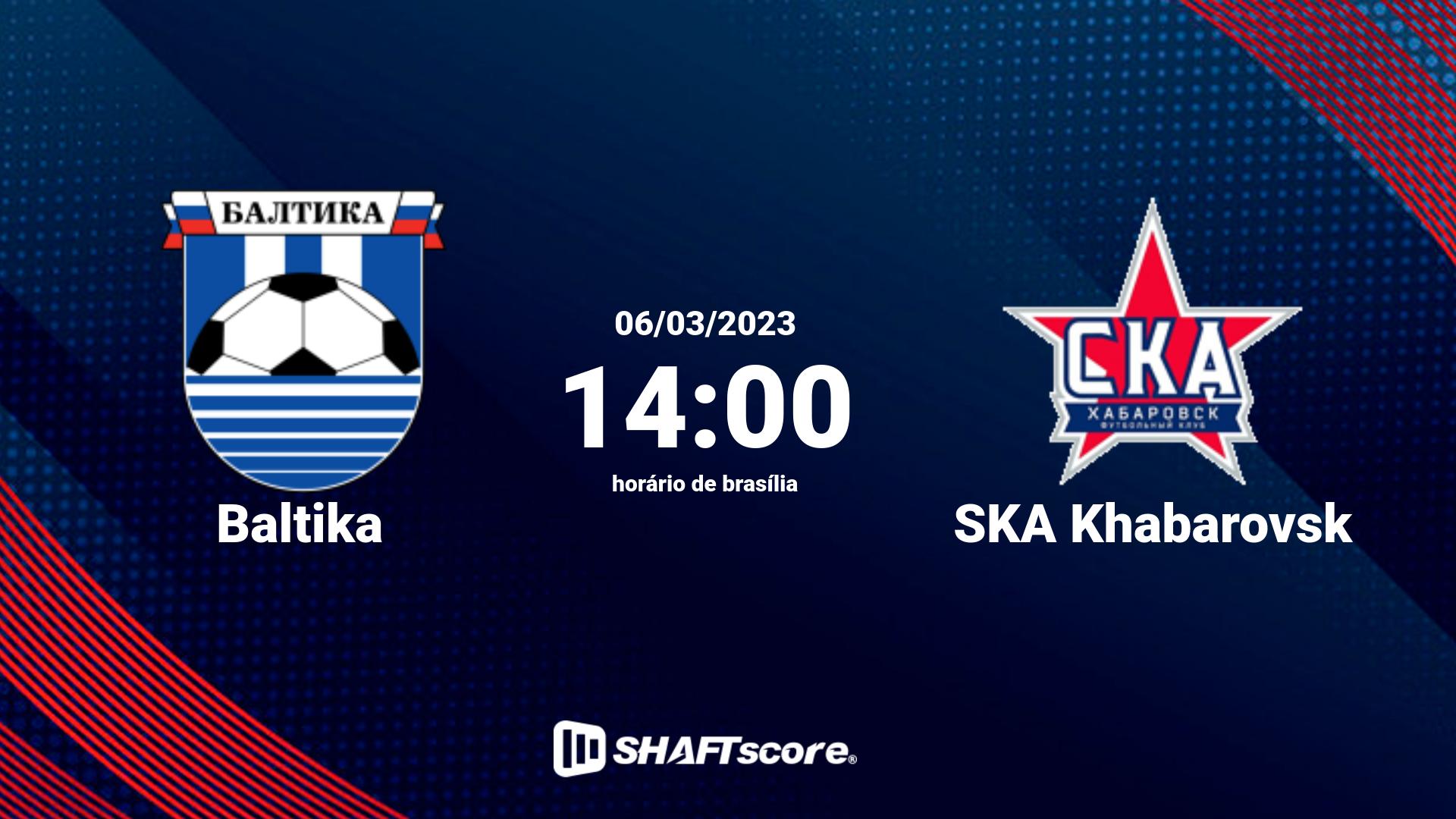 Estatísticas do jogo Baltika vs SKA Khabarovsk 06.03 14:00