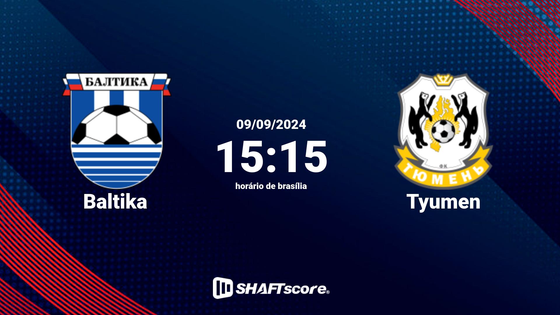 Estatísticas do jogo Baltika vs Tyumen 09.09 15:15