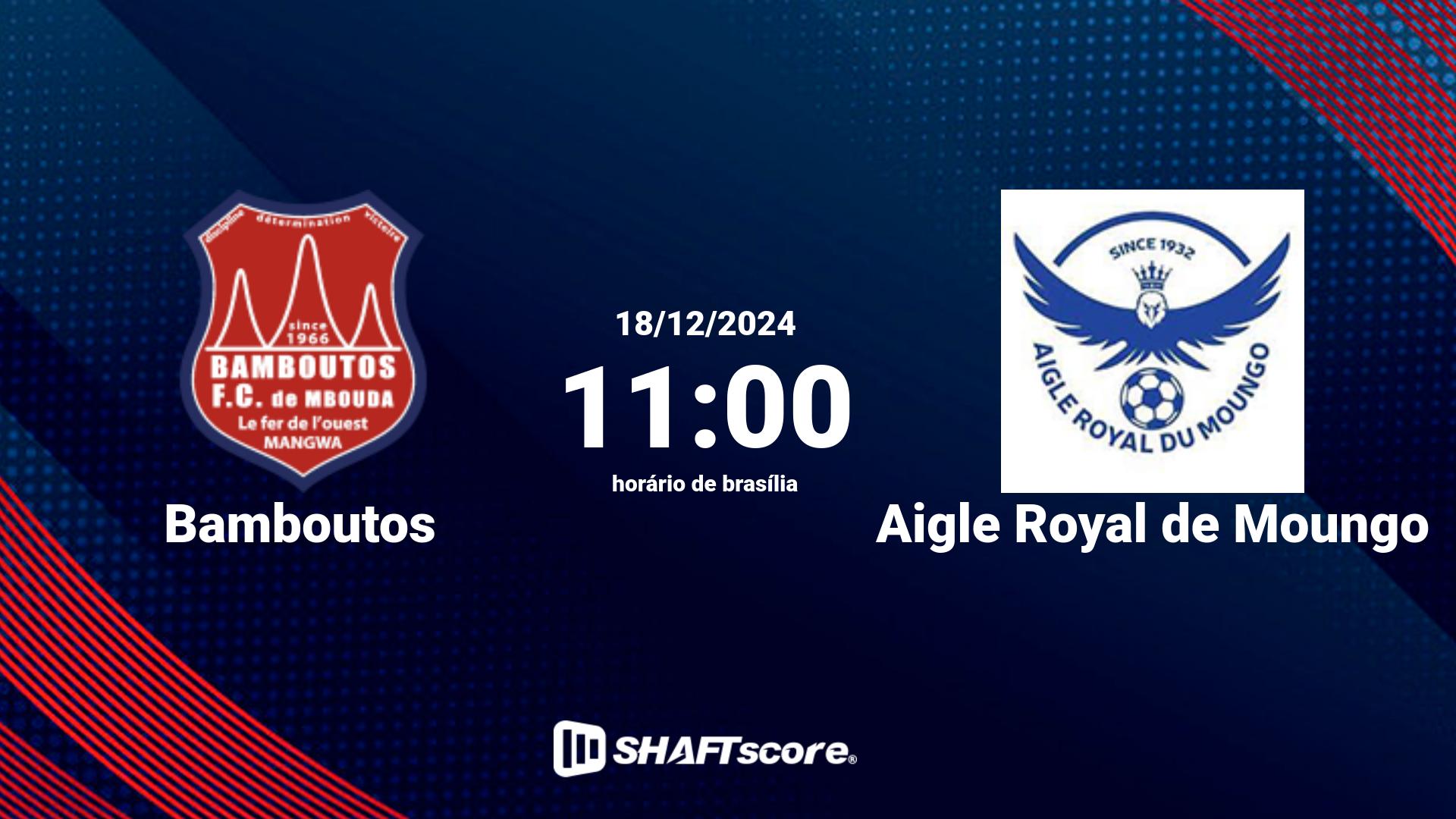 Estatísticas do jogo Bamboutos vs Aigle Royal de Moungo 18.12 11:00