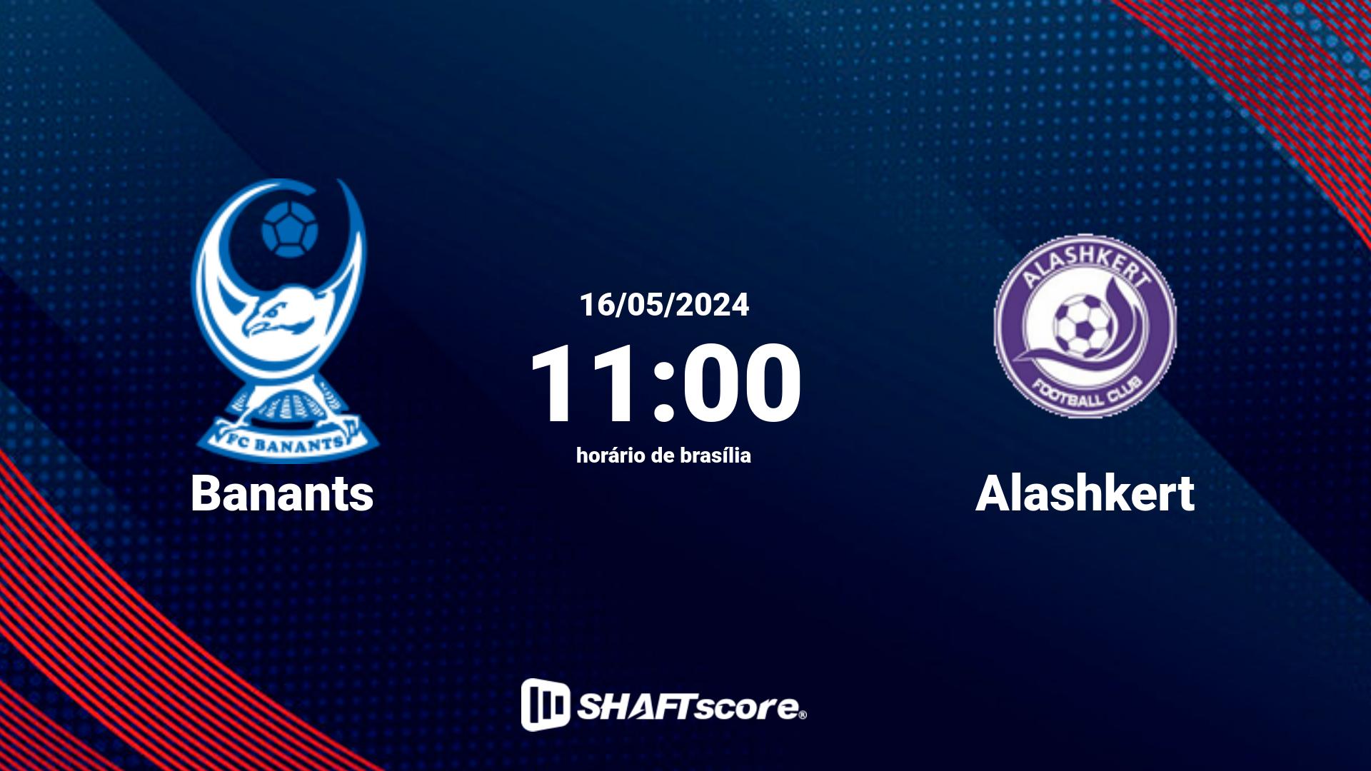 Estatísticas do jogo Banants vs Alashkert 16.05 11:00