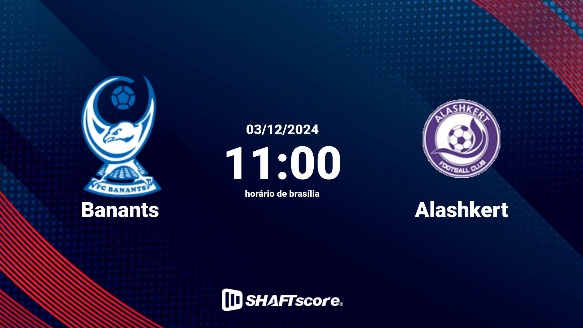 Estatísticas do jogo Banants vs Alashkert 03.12 11:00