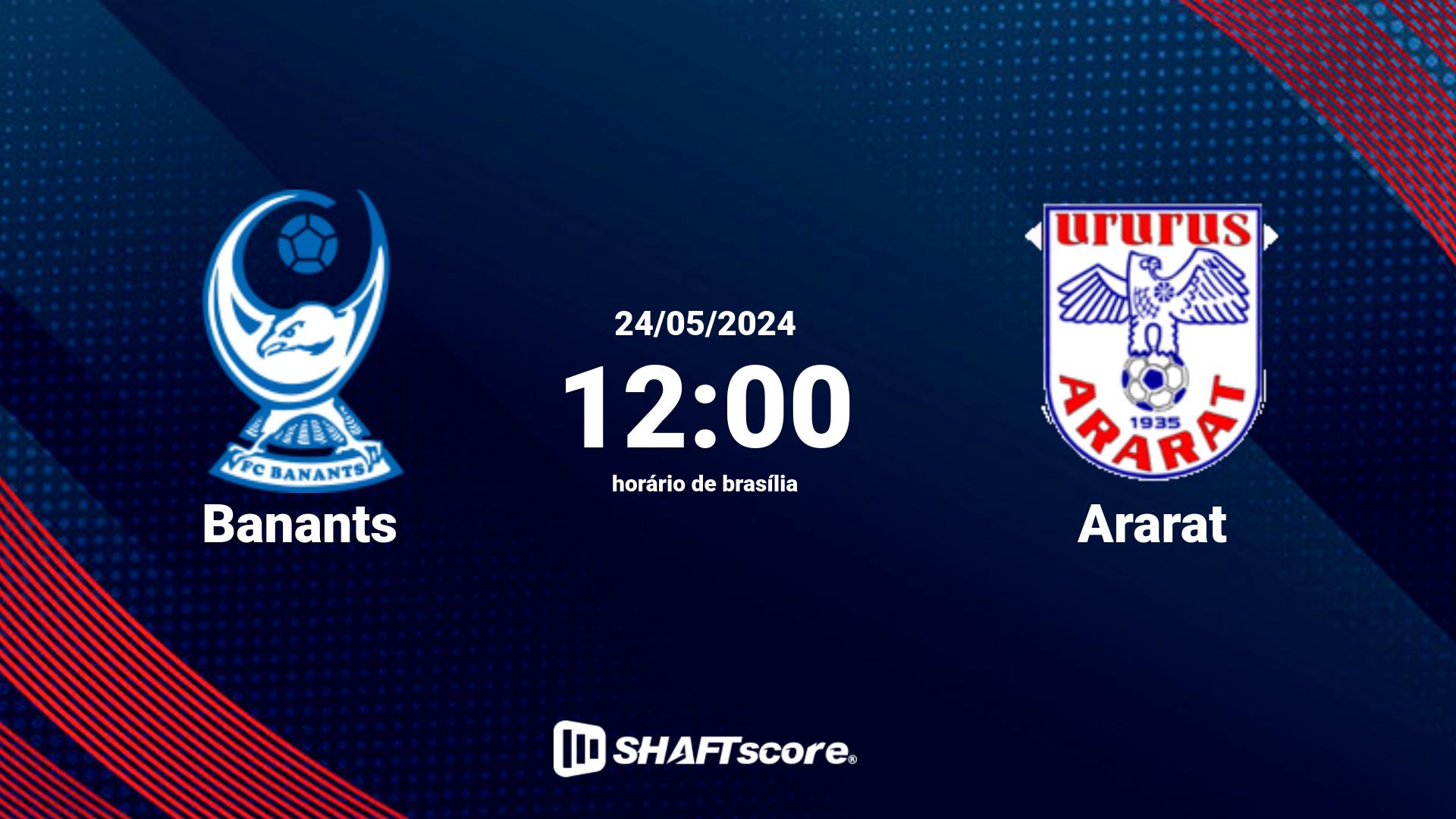 Estatísticas do jogo Banants vs Ararat 24.05 12:00