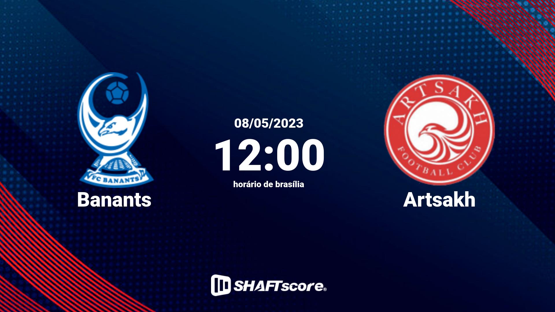 Estatísticas do jogo Banants vs Artsakh 08.05 12:00