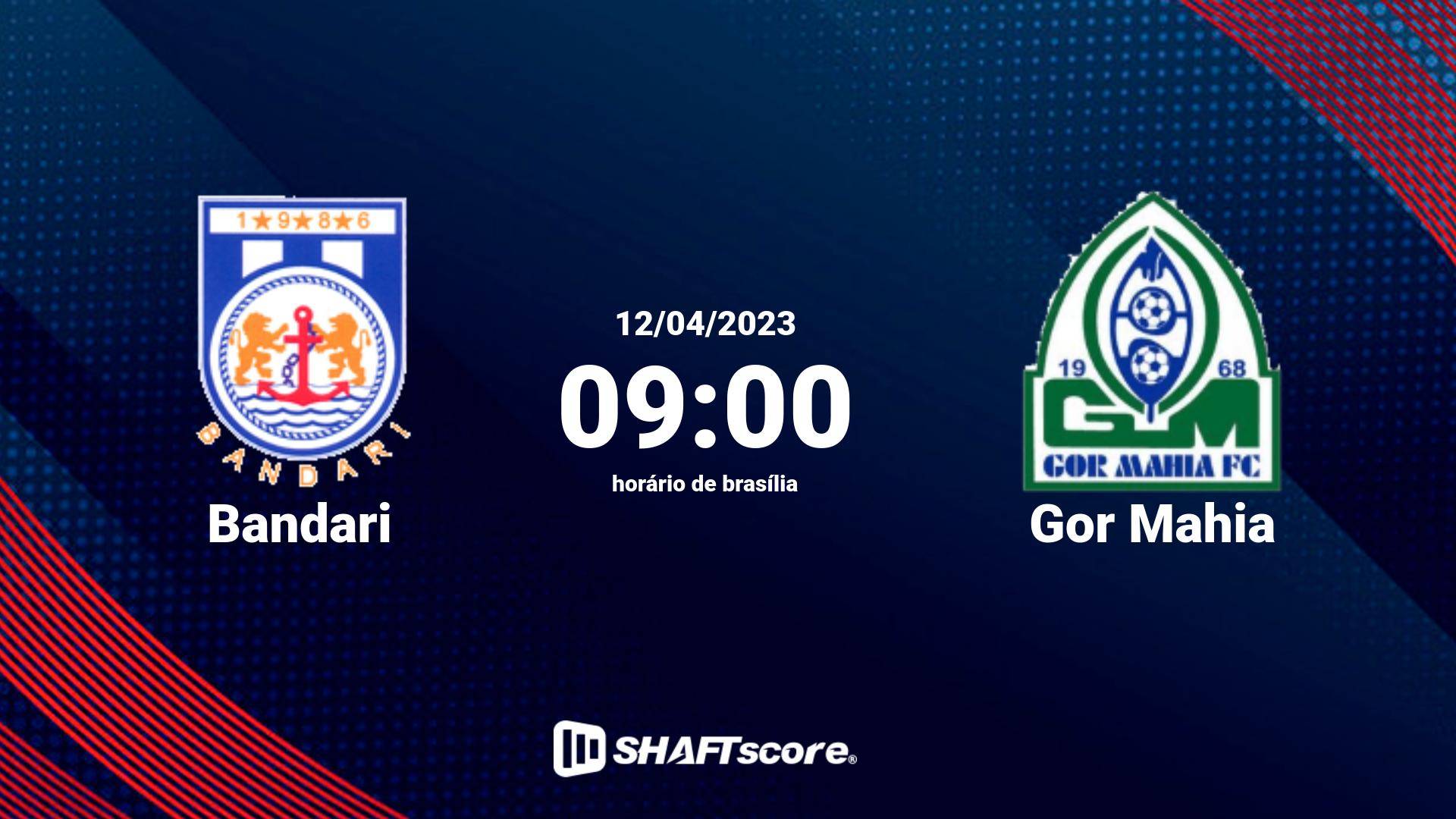 Estatísticas do jogo Bandari vs Gor Mahia 12.04 09:00