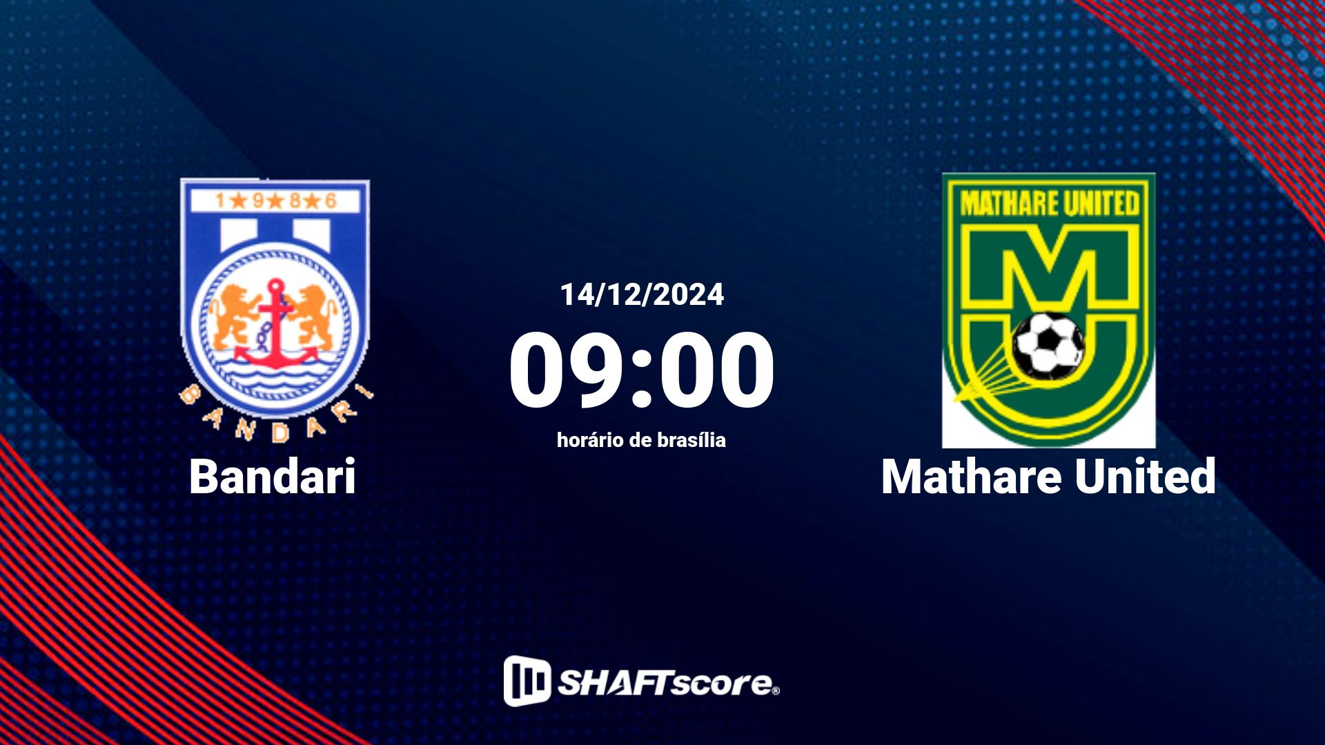 Estatísticas do jogo Bandari vs Mathare United 14.12 09:00