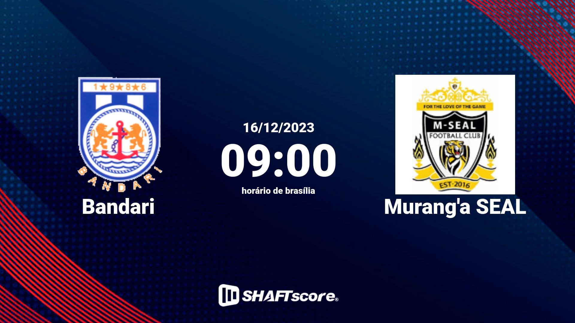 Estatísticas do jogo Bandari vs Murang'a SEAL 16.12 09:00