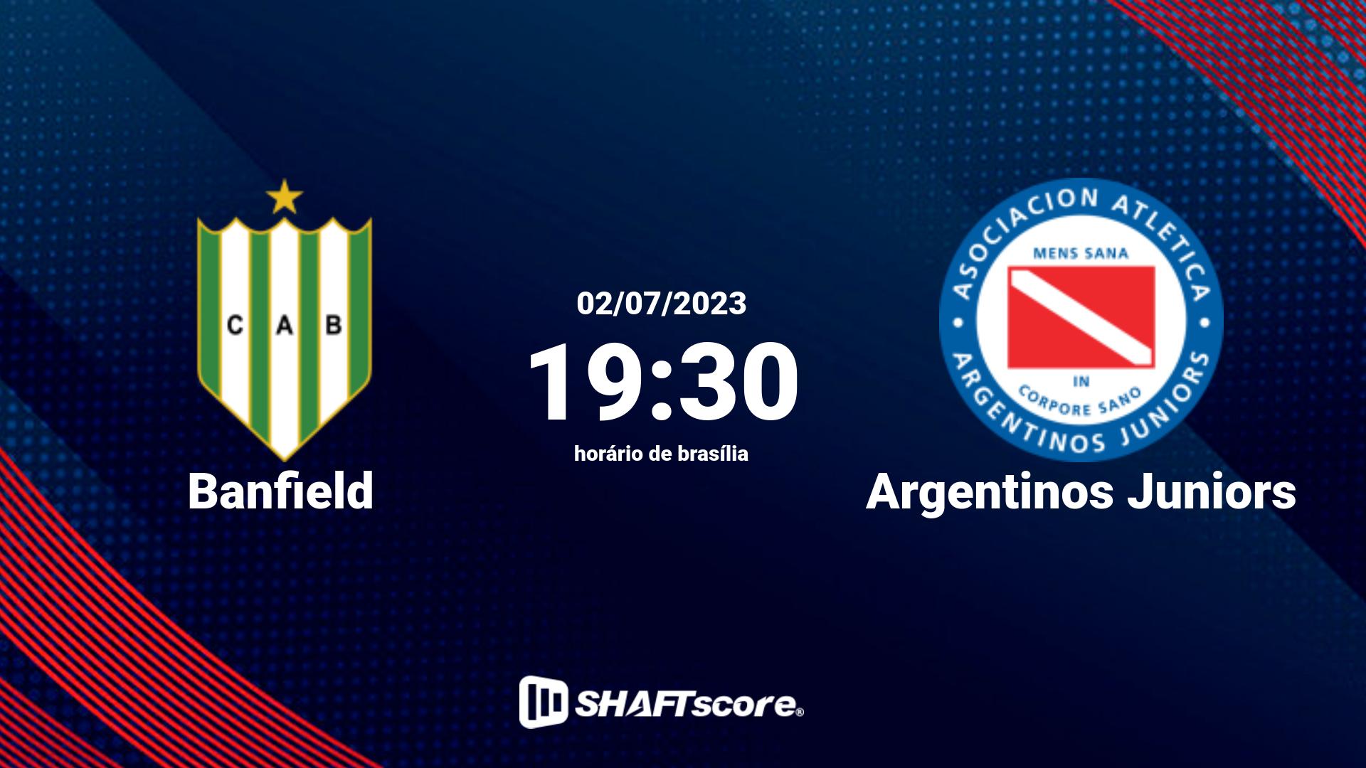 Estatísticas do jogo Banfield vs Argentinos Juniors 02.07 19:30