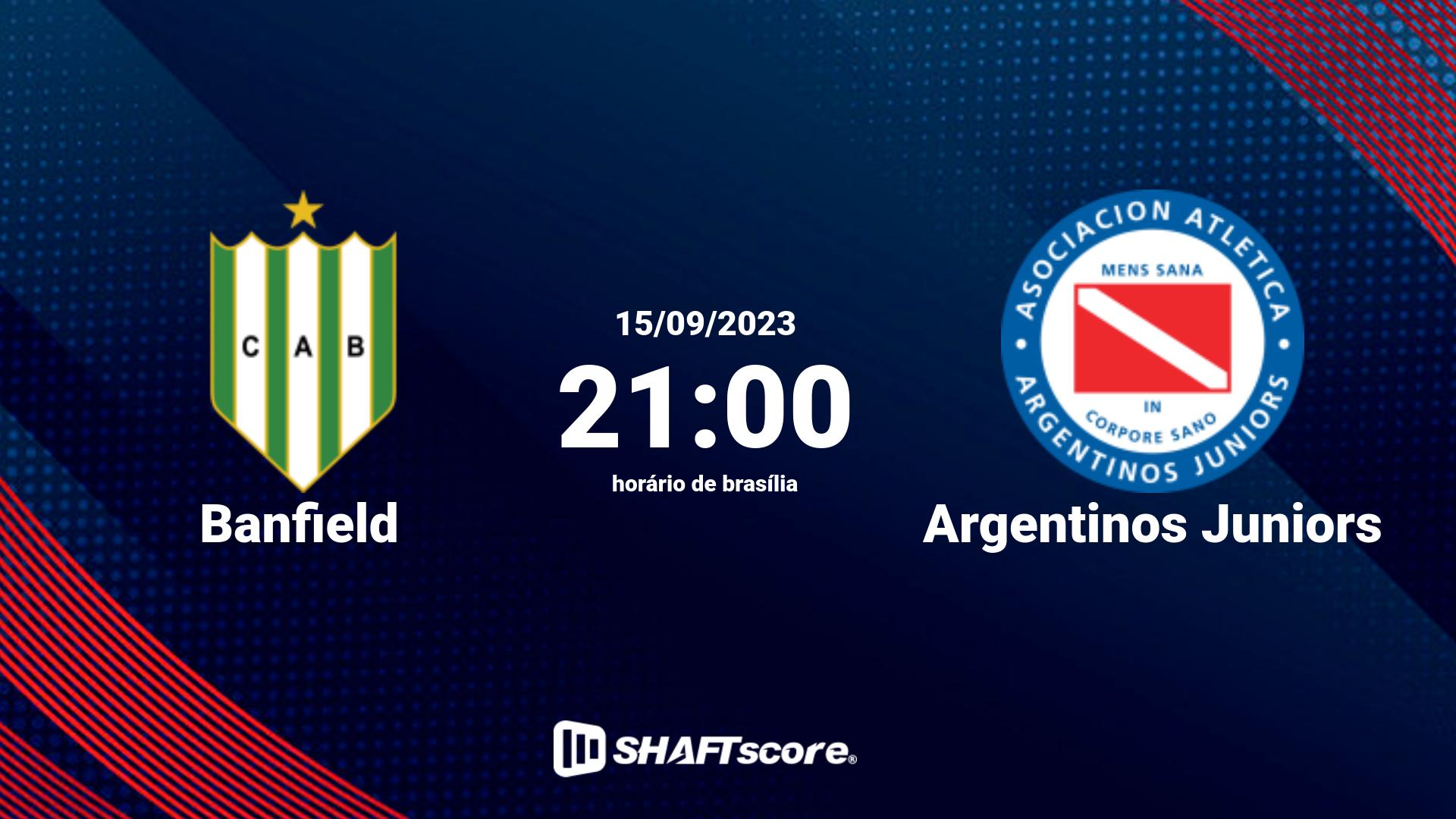 Estatísticas do jogo Banfield vs Argentinos Juniors 15.09 21:00