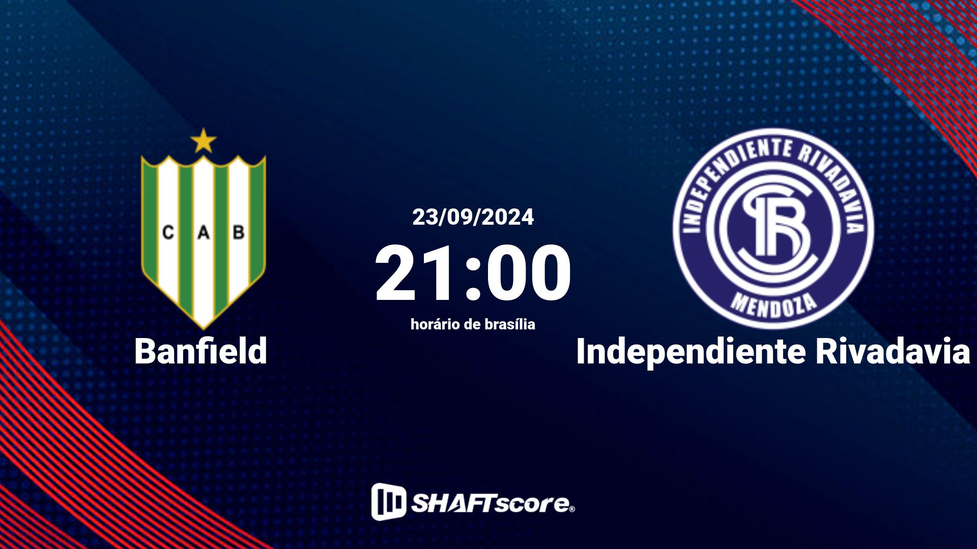 Estatísticas do jogo Banfield vs Independiente Rivadavia 23.09 21:00