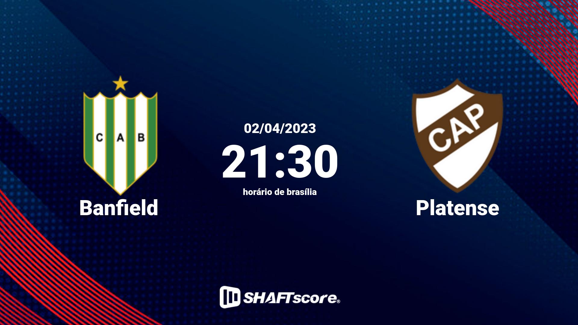 Estatísticas do jogo Banfield vs Platense 02.04 21:30