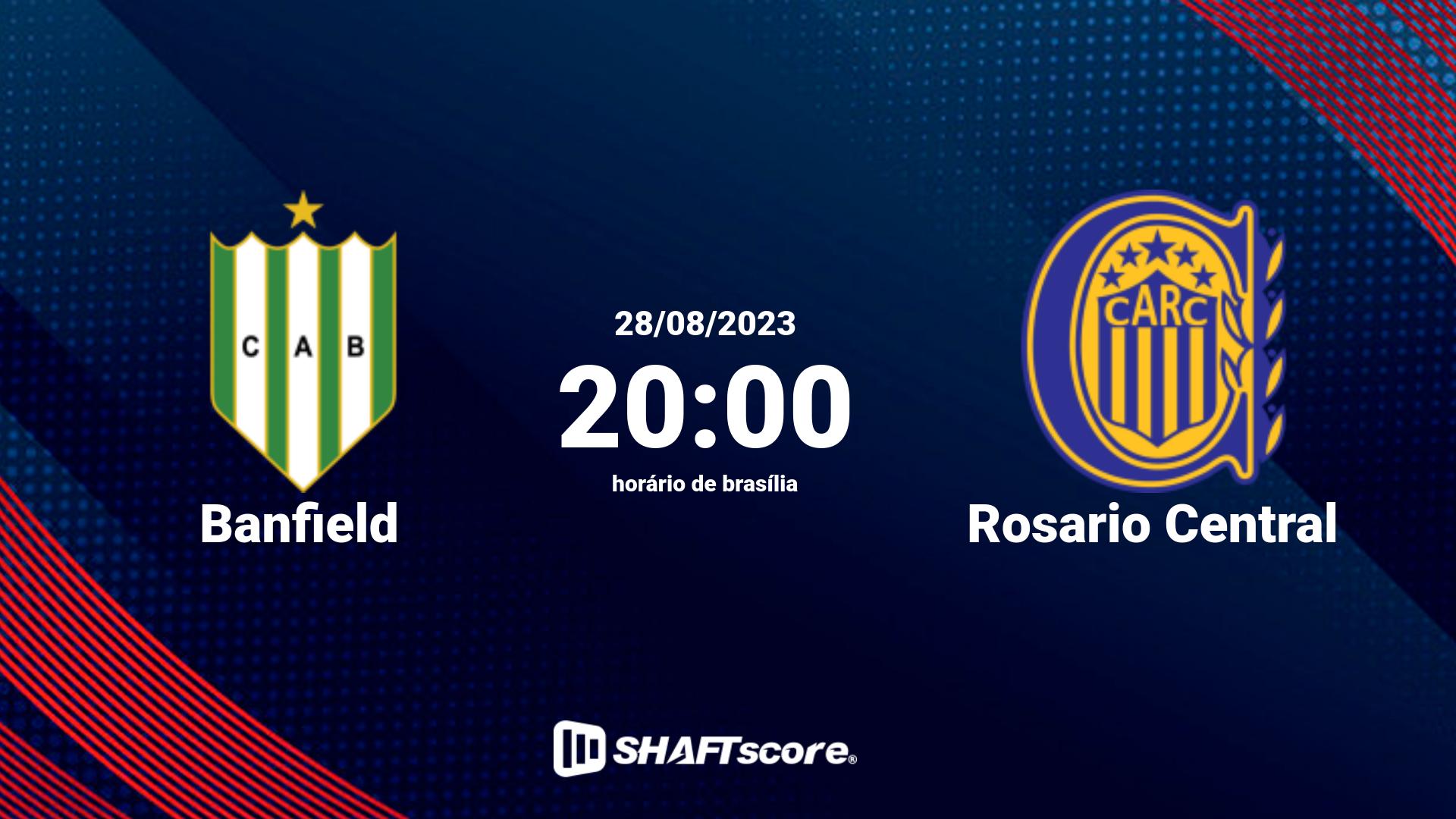 Estatísticas do jogo Banfield vs Rosario Central 28.08 20:00