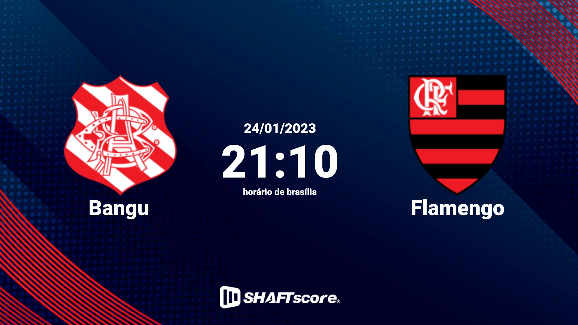 Estatísticas do jogo Bangu vs Flamengo 24.01 21:10