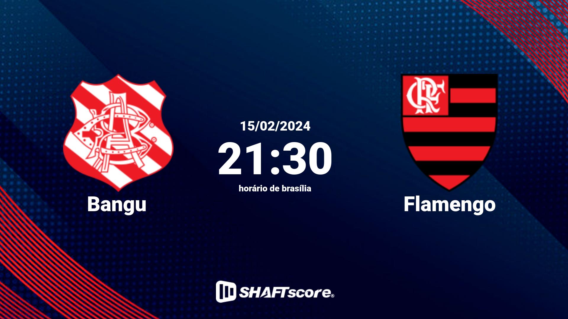 Estatísticas do jogo Bangu vs Flamengo 15.02 21:30