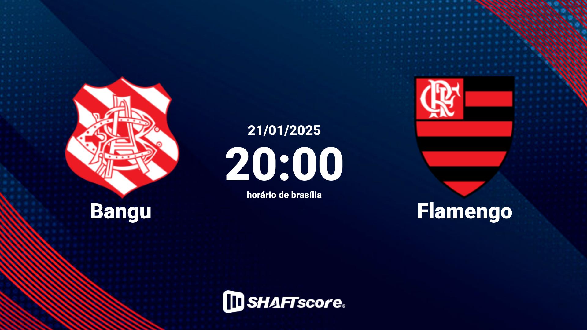 Estatísticas do jogo Bangu vs Flamengo 21.01 20:00