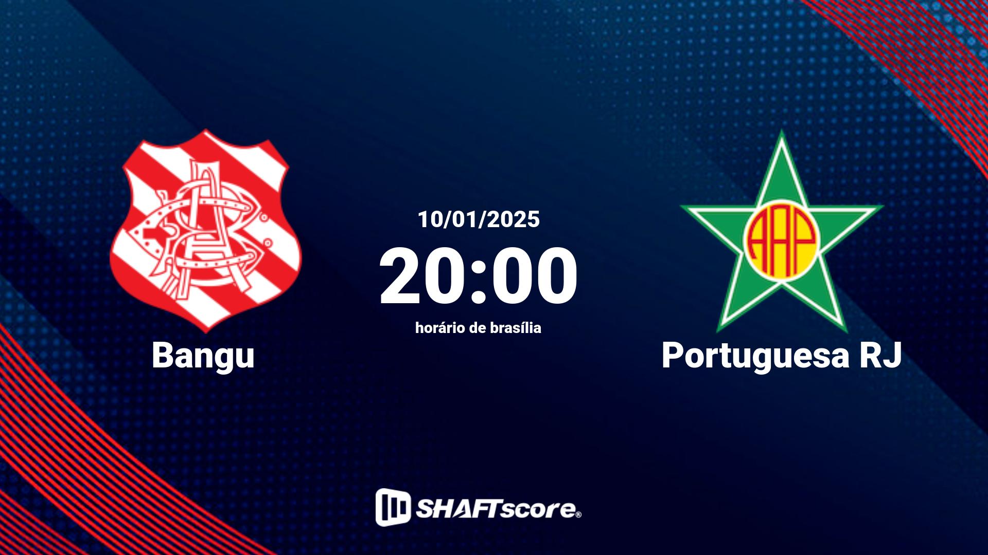 Estatísticas do jogo Bangu vs Portuguesa RJ 10.01 20:00