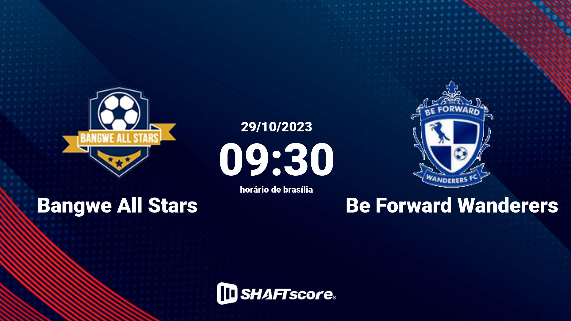 Estatísticas do jogo Bangwe All Stars vs Be Forward Wanderers 29.10 09:30