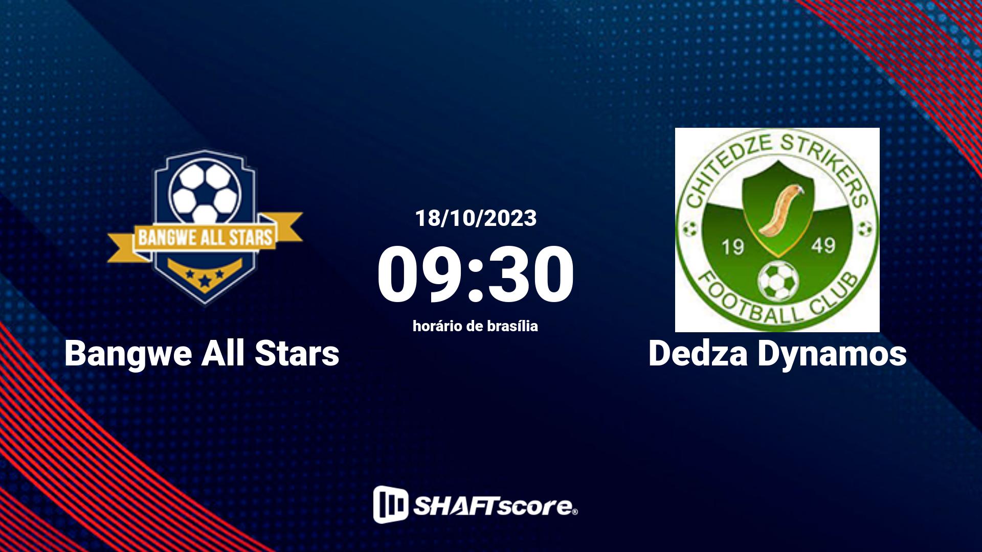 Estatísticas do jogo Bangwe All Stars vs Dedza Dynamos 18.10 09:30