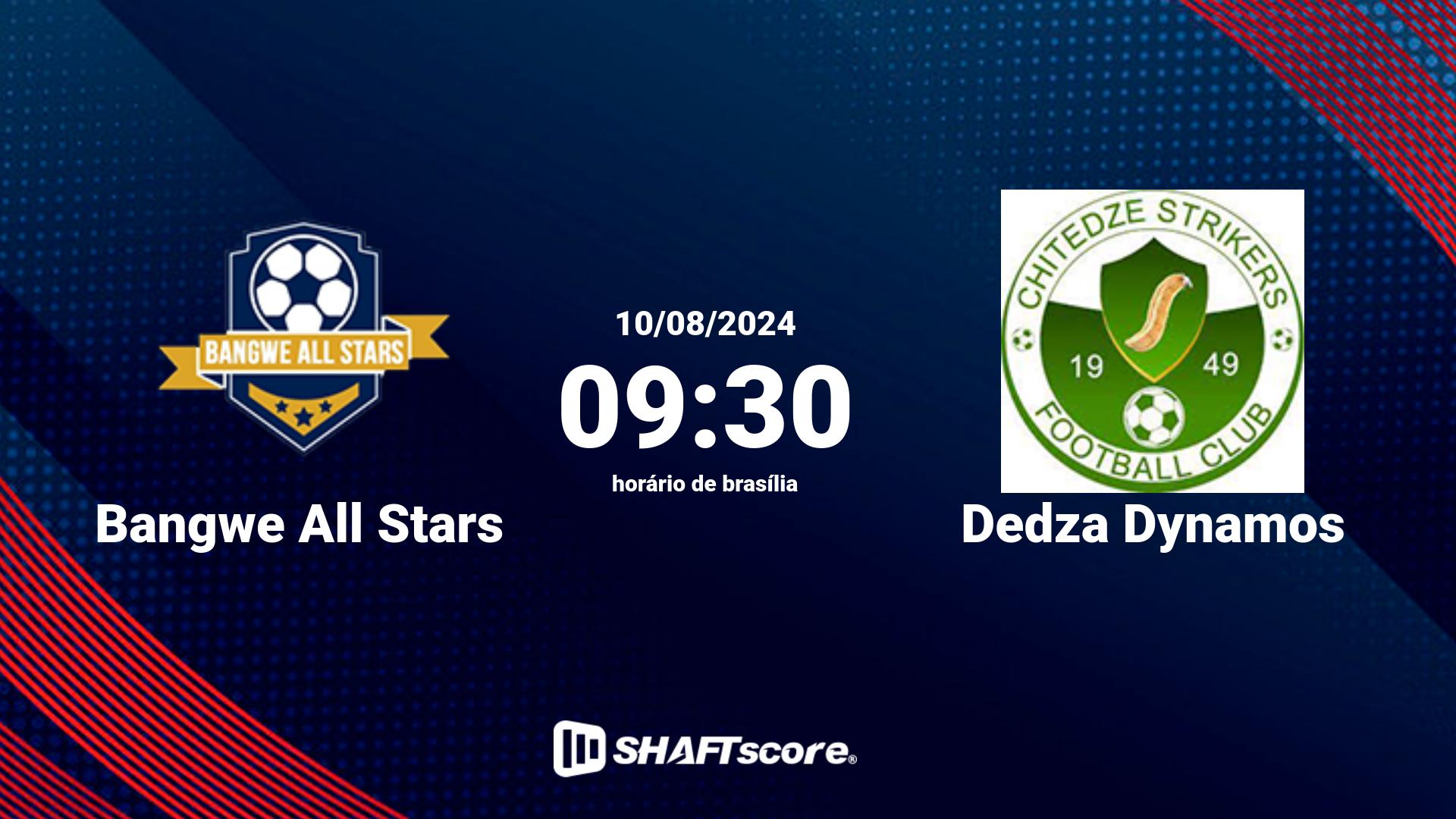 Estatísticas do jogo Bangwe All Stars vs Dedza Dynamos 10.08 09:30