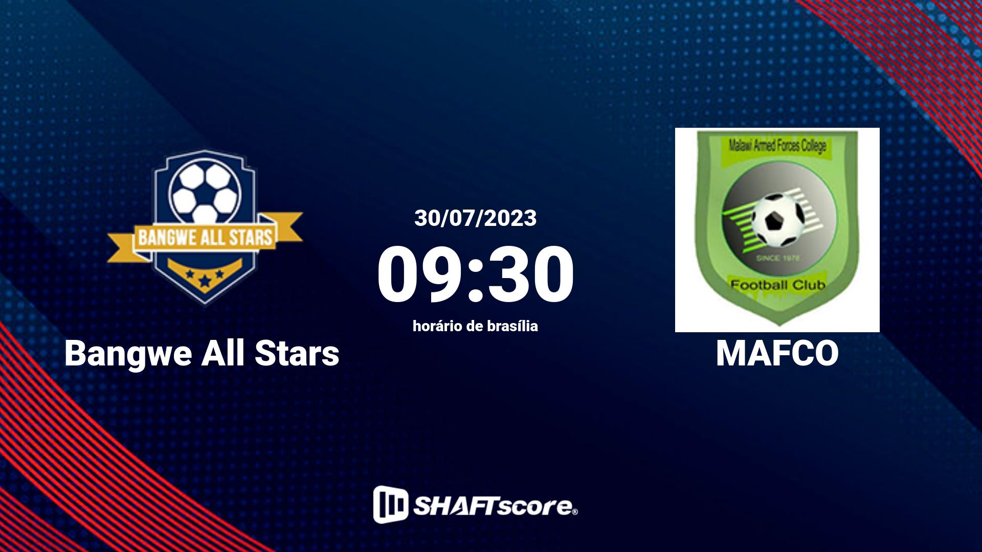 Estatísticas do jogo Bangwe All Stars vs MAFCO 30.07 09:30