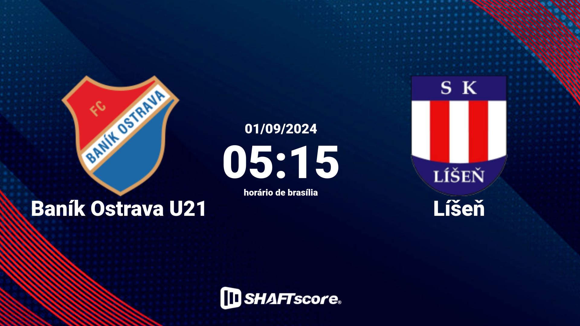 Estatísticas do jogo Baník Ostrava U21 vs Líšeň 01.09 05:15