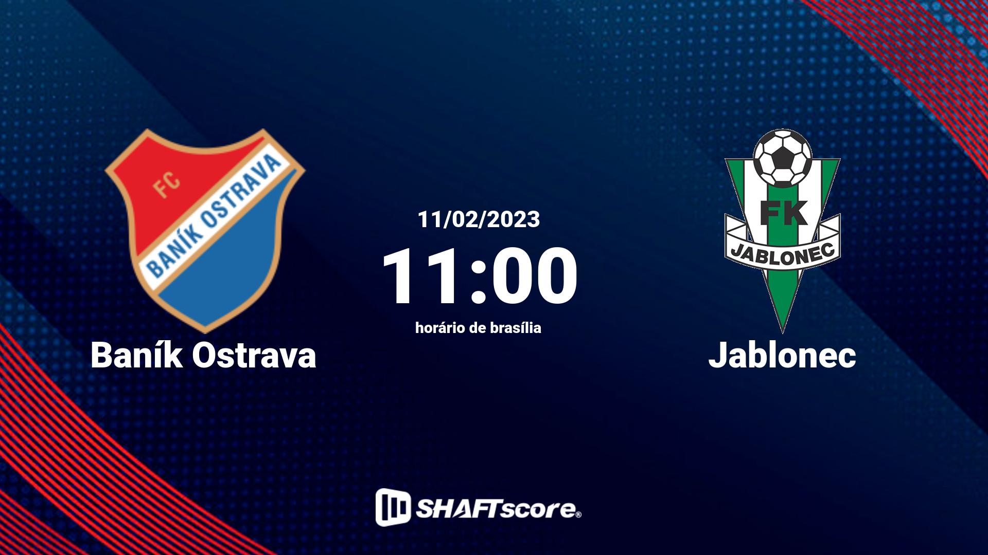 Estatísticas do jogo Baník Ostrava vs Jablonec 11.02 11:00