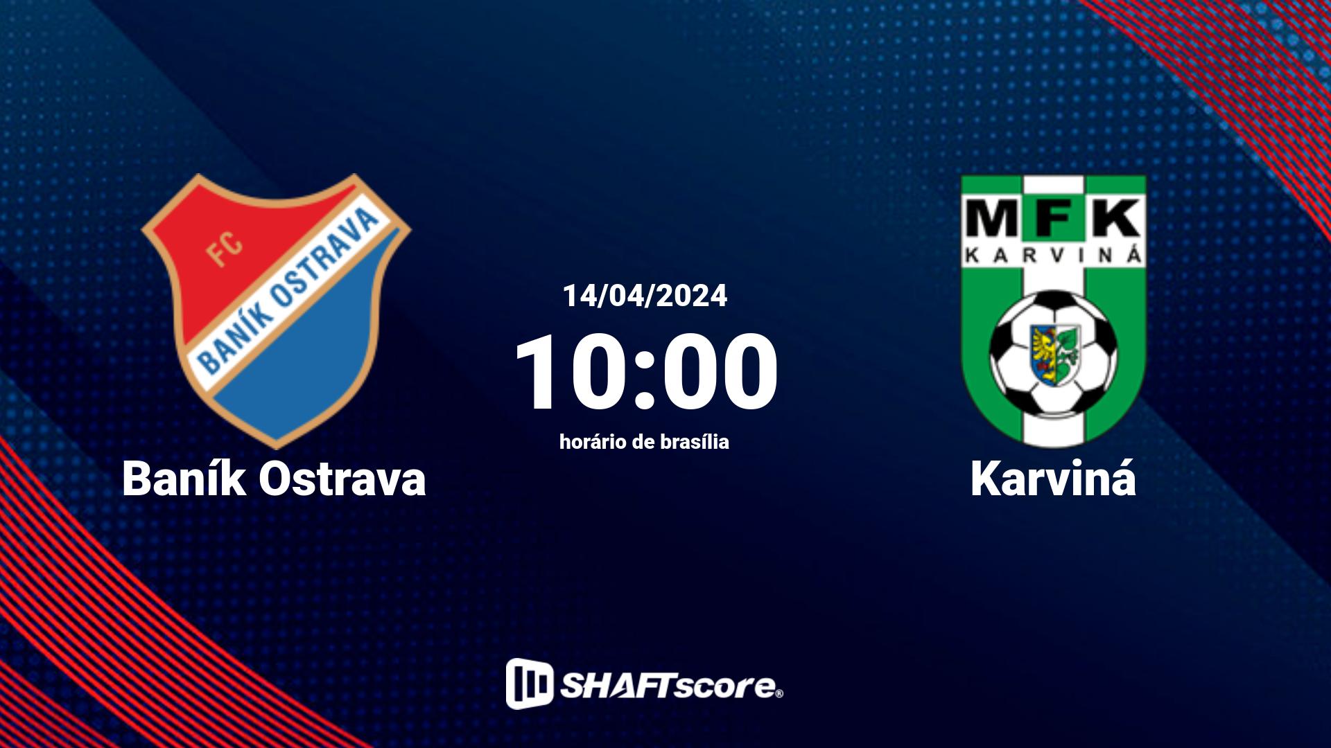 Estatísticas do jogo Baník Ostrava vs Karviná 14.04 10:00