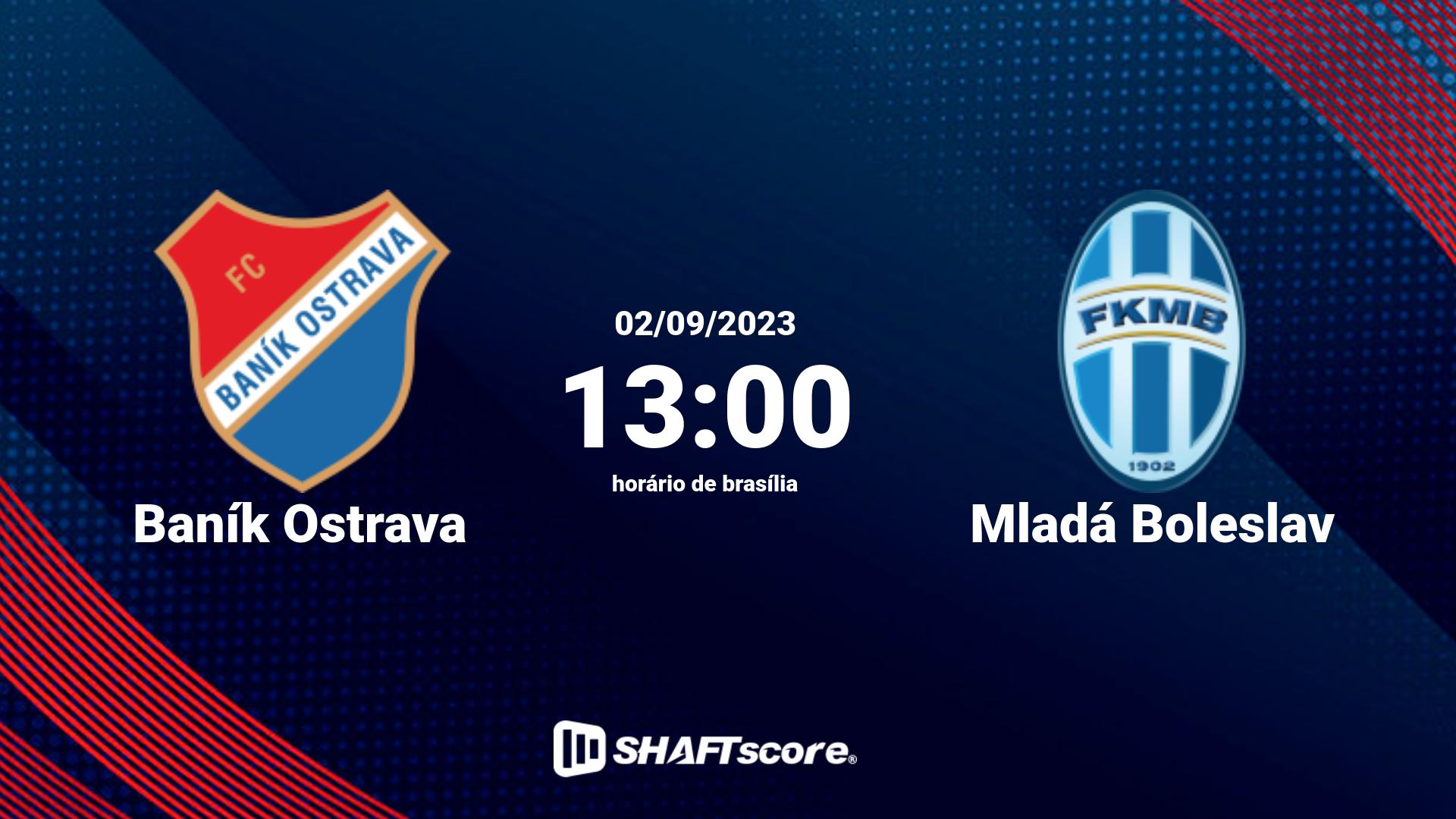 Estatísticas do jogo Baník Ostrava vs Mladá Boleslav 02.09 13:00