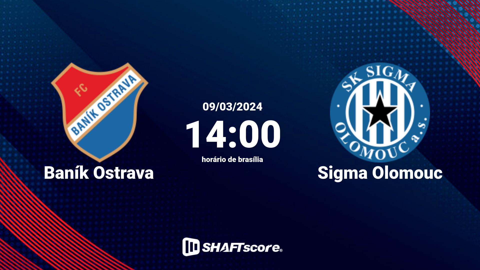 Estatísticas do jogo Baník Ostrava vs Sigma Olomouc 09.03 14:00