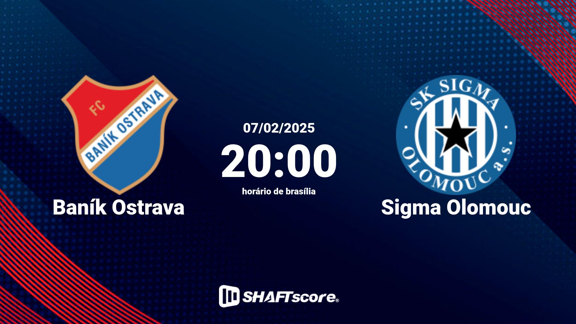 Estatísticas do jogo Baník Ostrava vs Sigma Olomouc 07.02 20:00