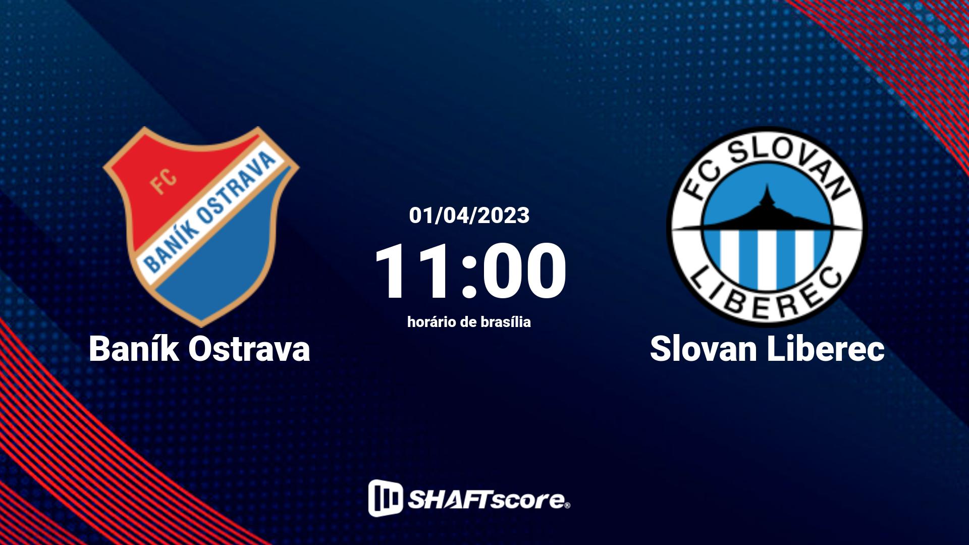 Estatísticas do jogo Baník Ostrava vs Slovan Liberec 01.04 11:00