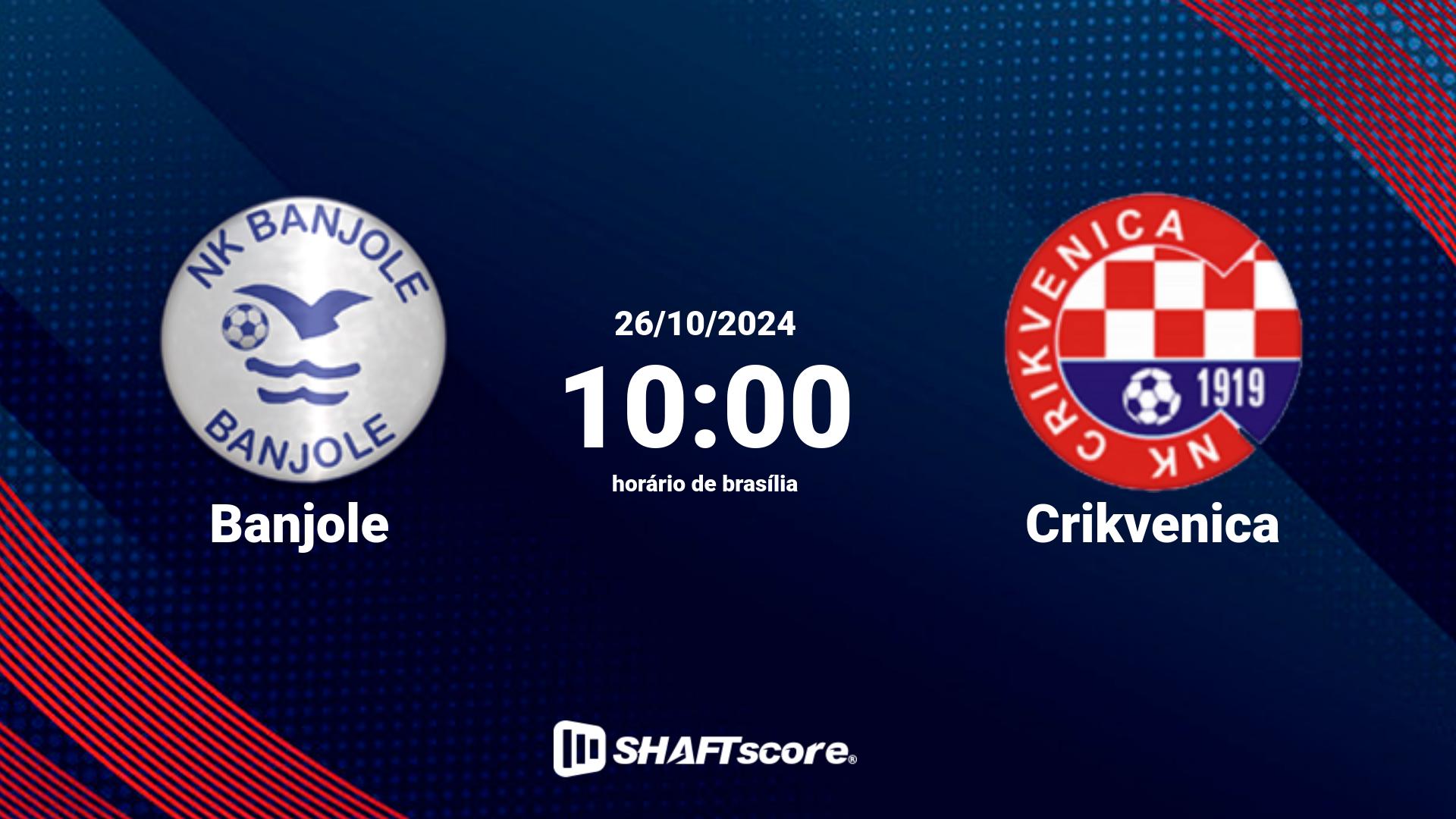 Estatísticas do jogo Banjole vs Crikvenica 26.10 10:00