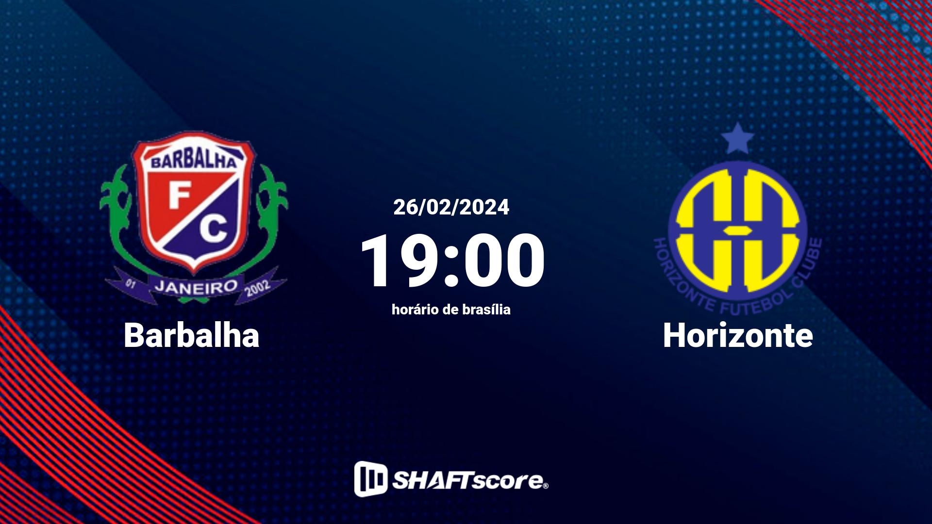 Estatísticas do jogo Barbalha vs Horizonte 26.02 19:00