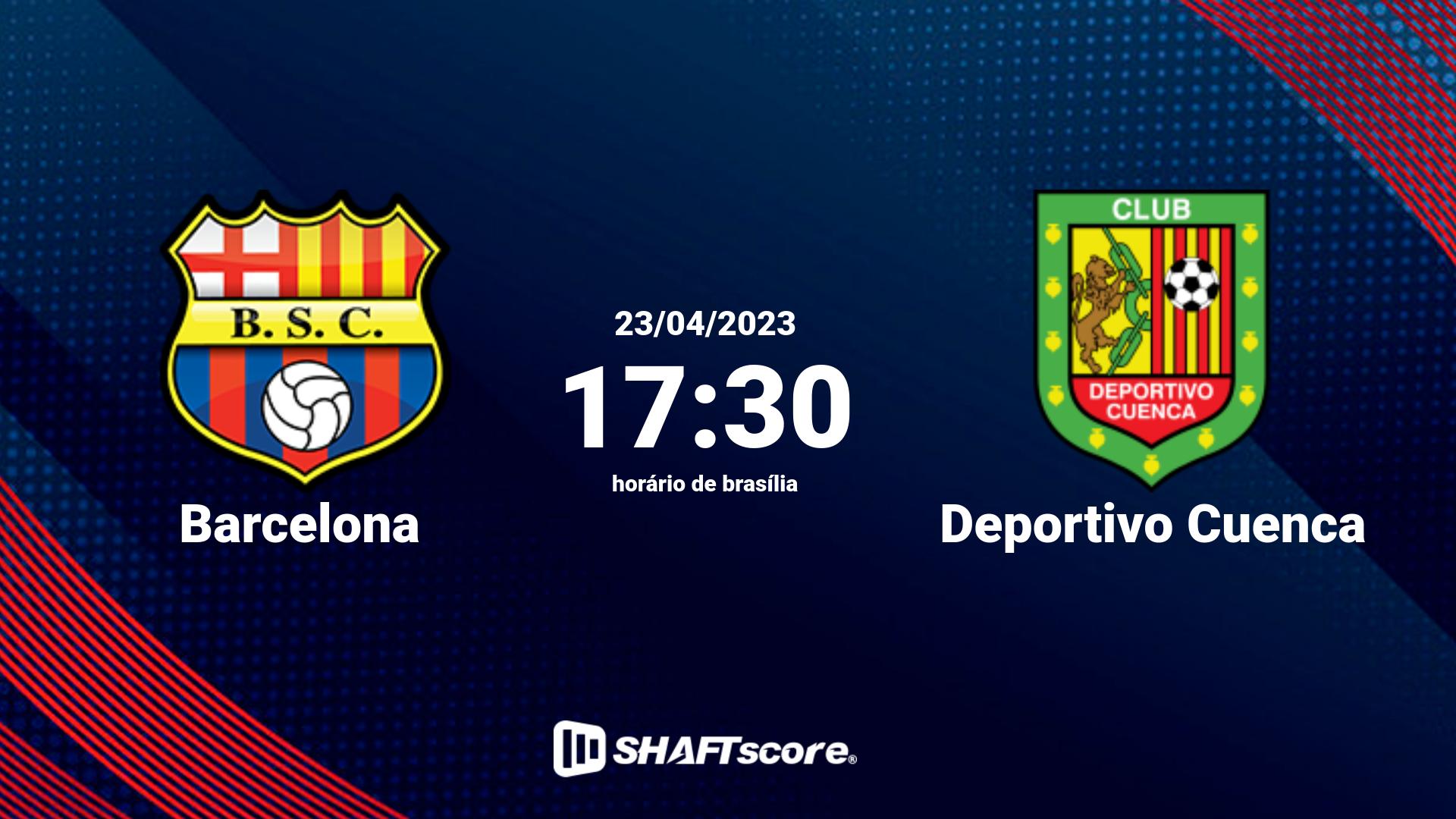 Estatísticas do jogo Barcelona vs Deportivo Cuenca 23.04 17:30