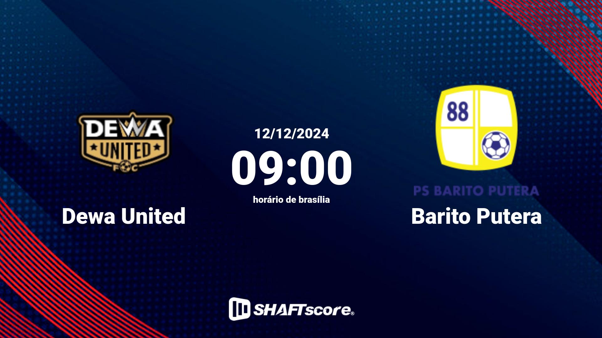 Estatísticas do jogo Barito Putera vs Dewa United 09.08 05:00