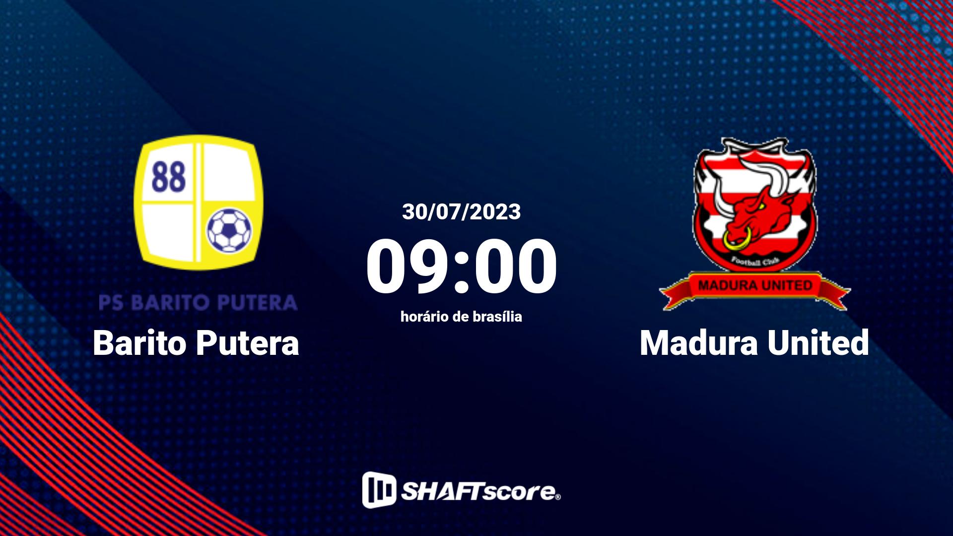 Estatísticas do jogo Barito Putera vs Madura United 30.07 09:00