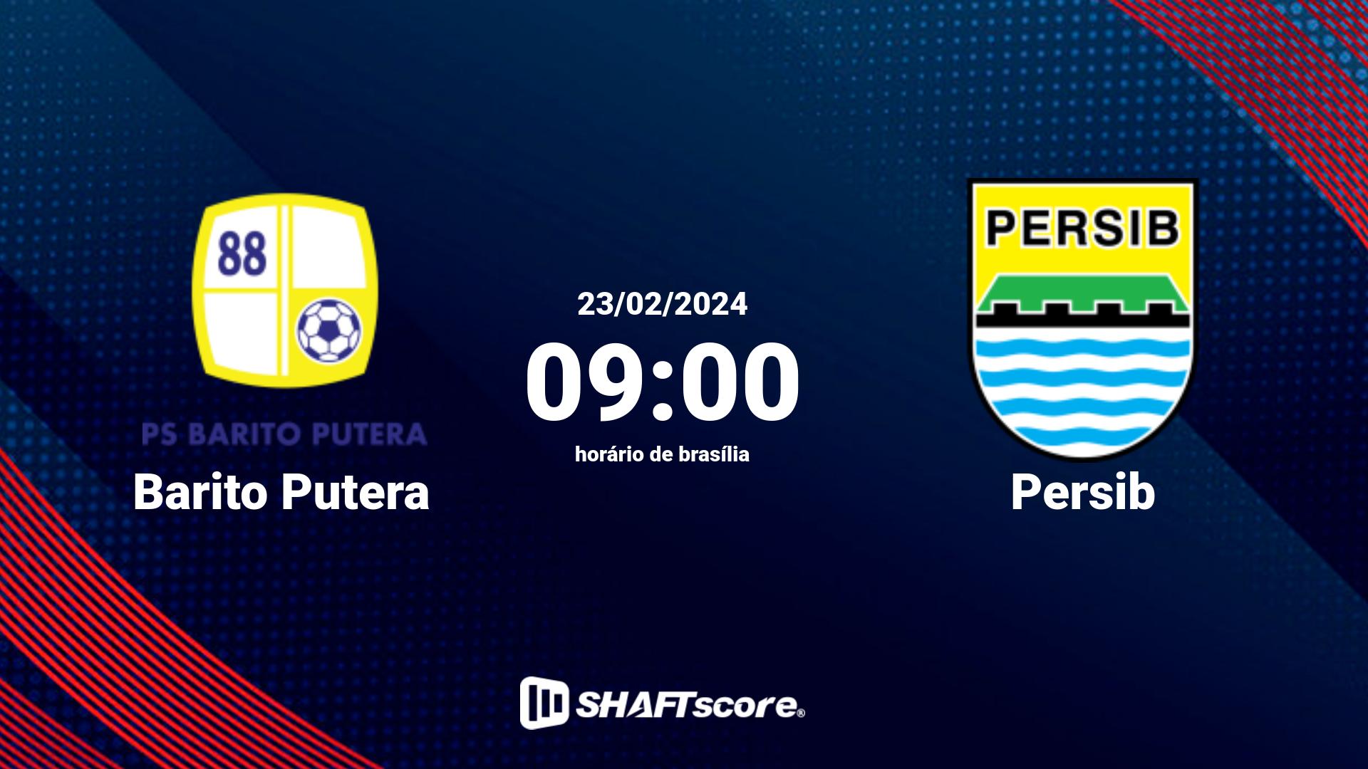 Estatísticas do jogo Barito Putera vs Persib 23.02 09:00