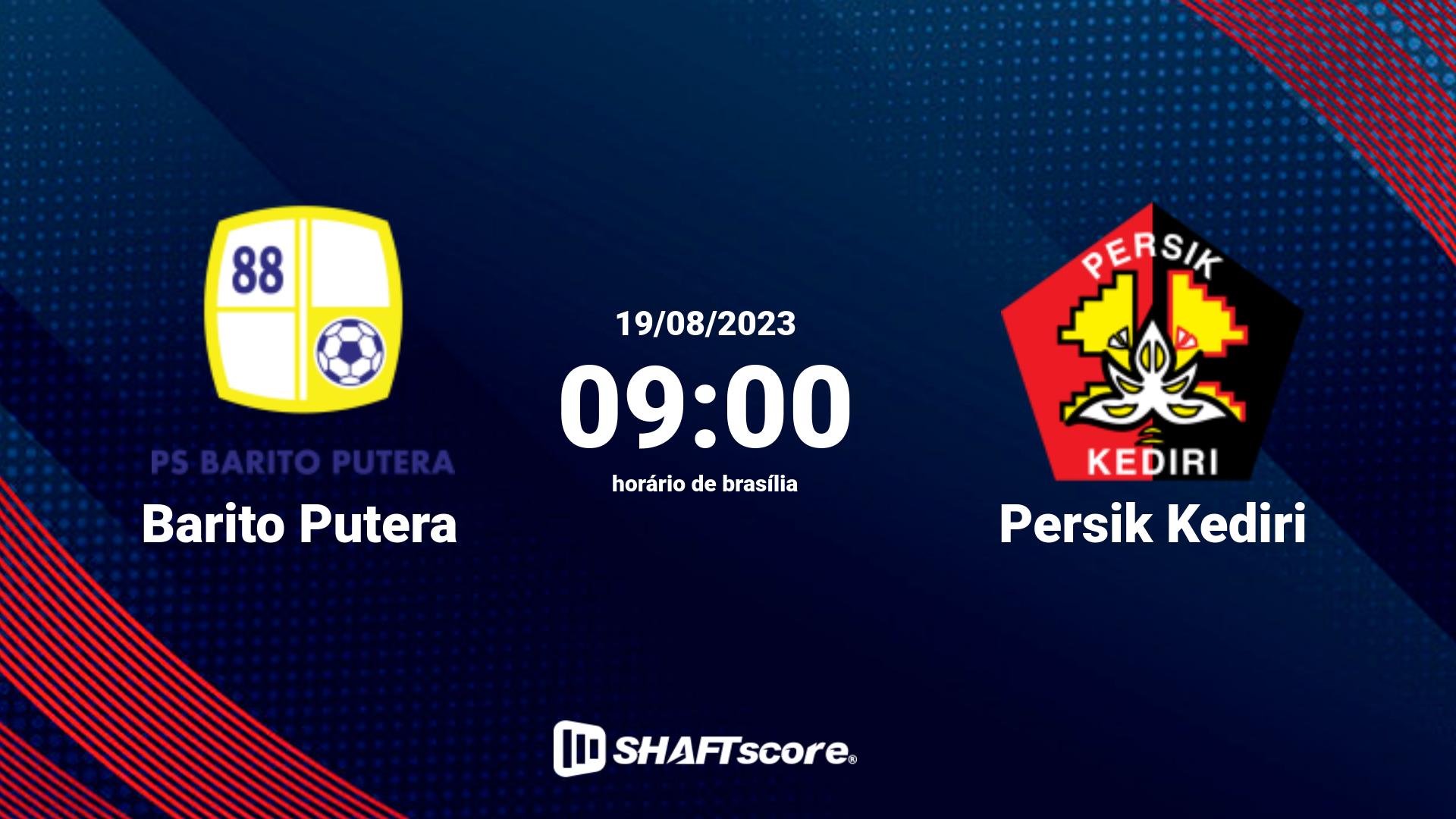 Estatísticas do jogo Barito Putera vs Persik Kediri 19.08 09:00