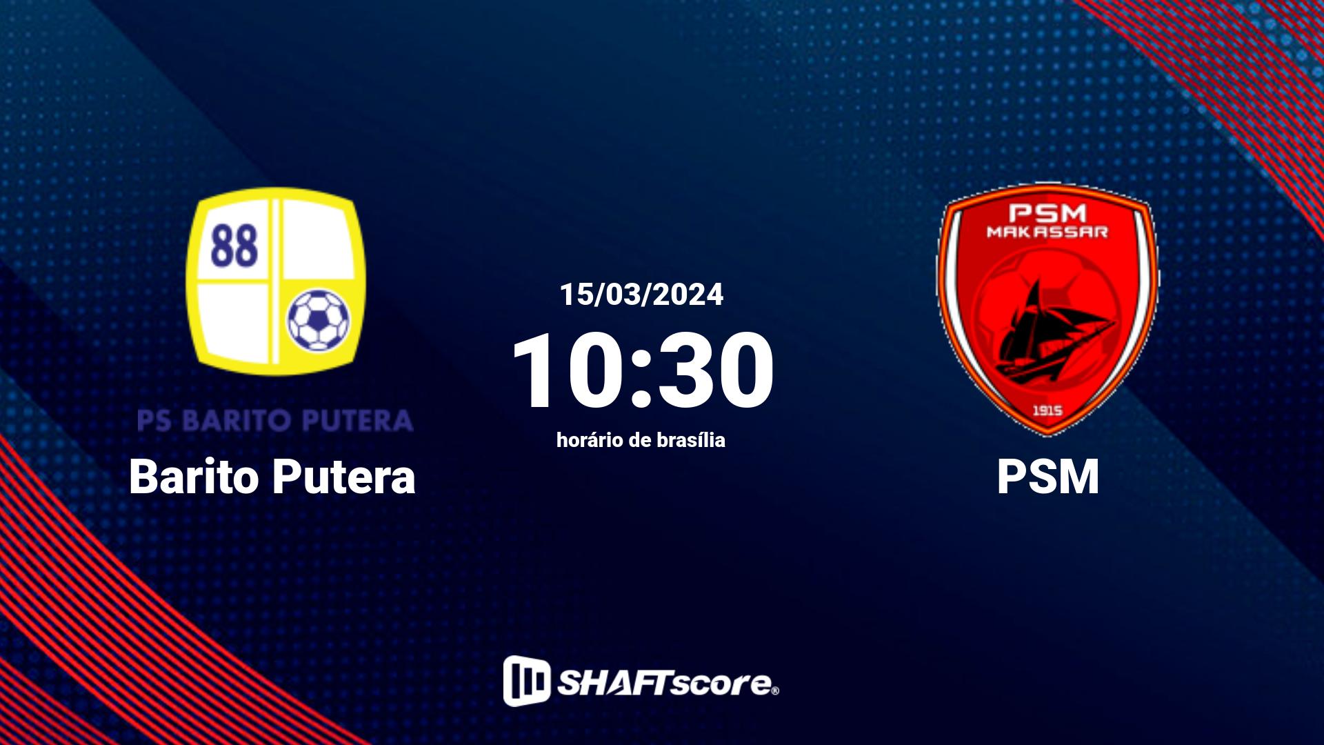 Estatísticas do jogo Barito Putera vs PSM 15.03 10:30