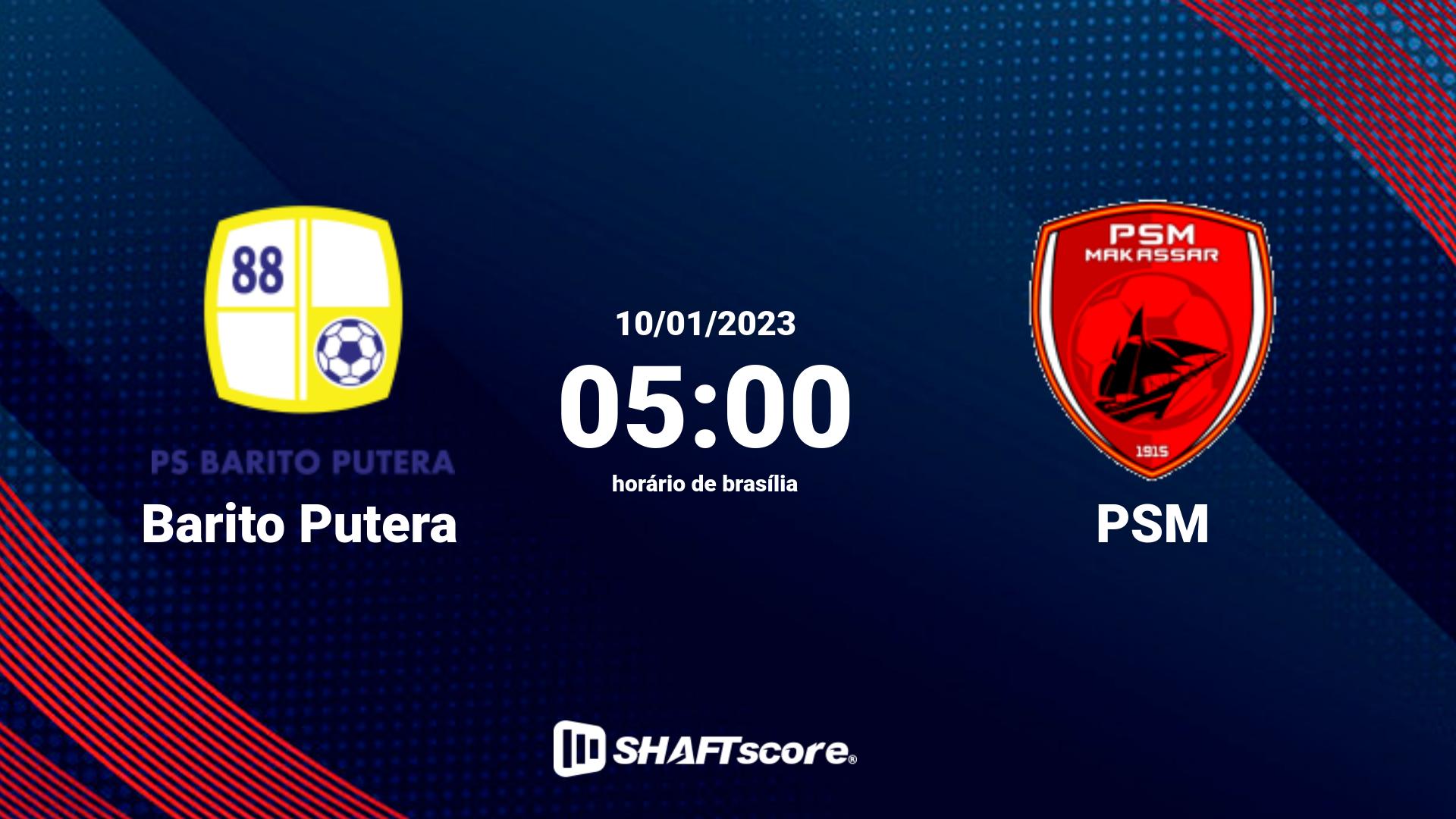 Estatísticas do jogo Barito Putera vs PSM 10.01 05:00