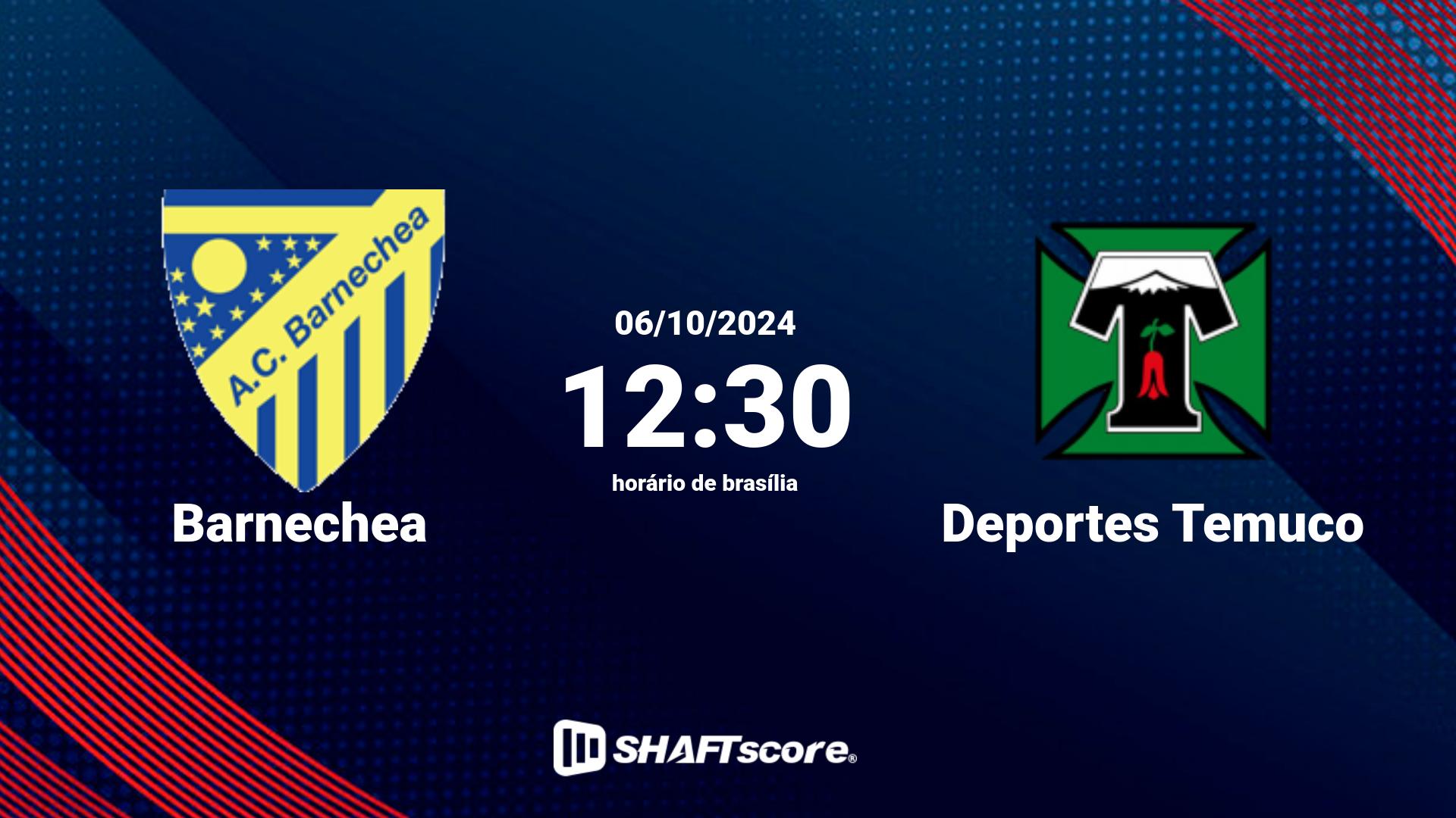 Estatísticas do jogo Barnechea vs Deportes Temuco 06.10 12:30