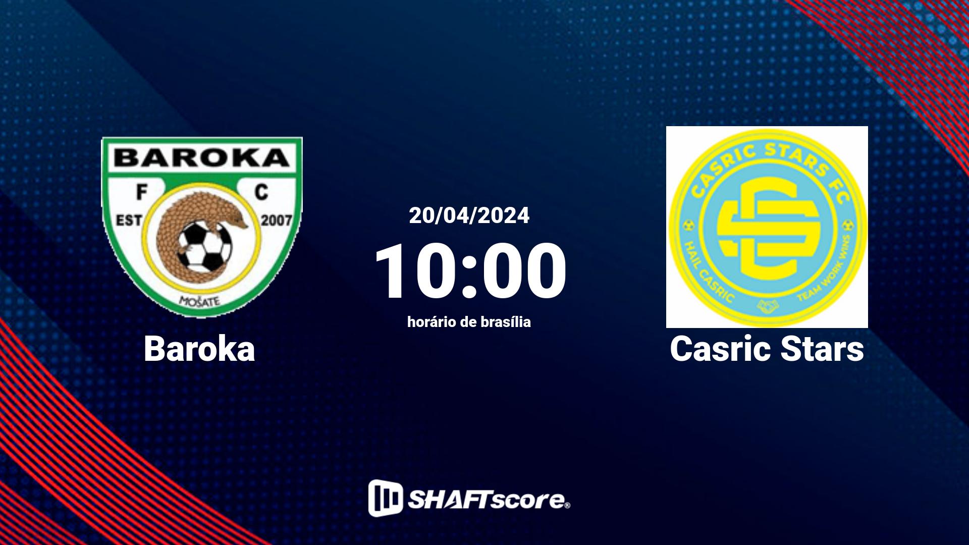 Estatísticas do jogo Baroka vs Casric Stars 20.04 10:00