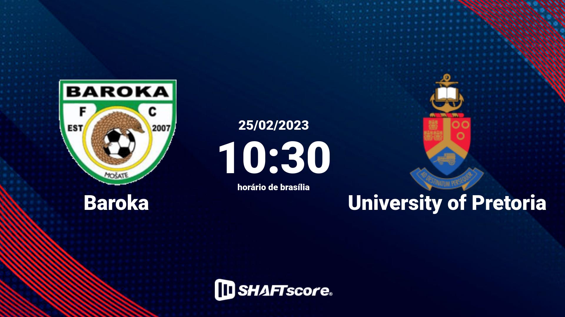 Estatísticas do jogo Baroka vs University of Pretoria 25.02 10:30