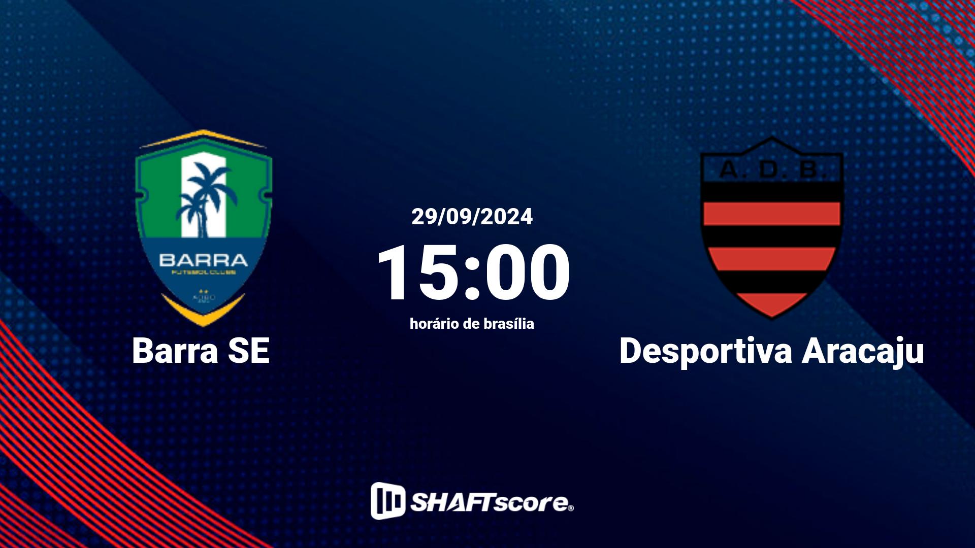 Estatísticas do jogo Barra SE vs Desportiva Aracaju 29.09 15:00