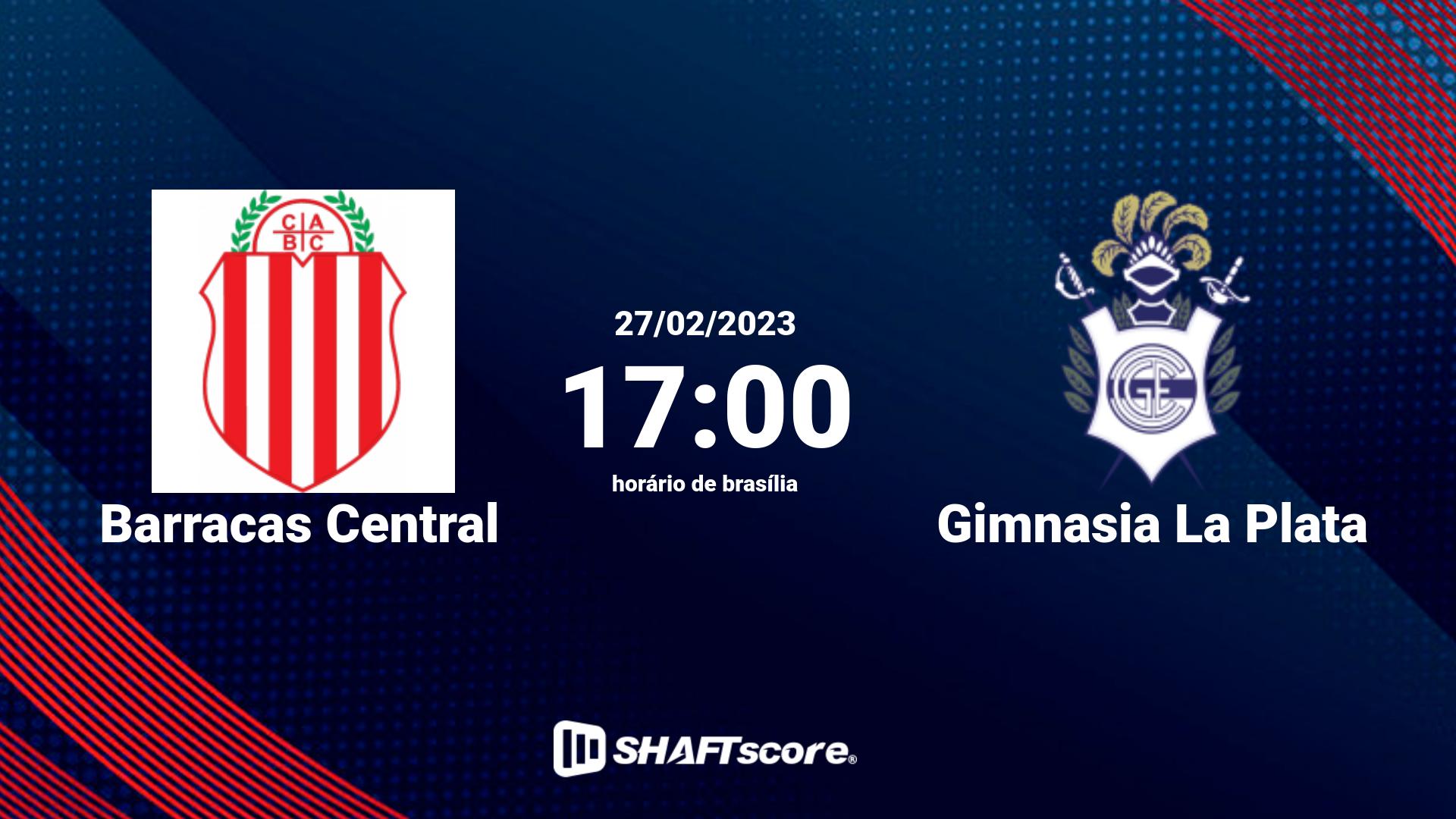 Estatísticas do jogo Barracas Central vs Gimnasia La Plata 27.02 17:00