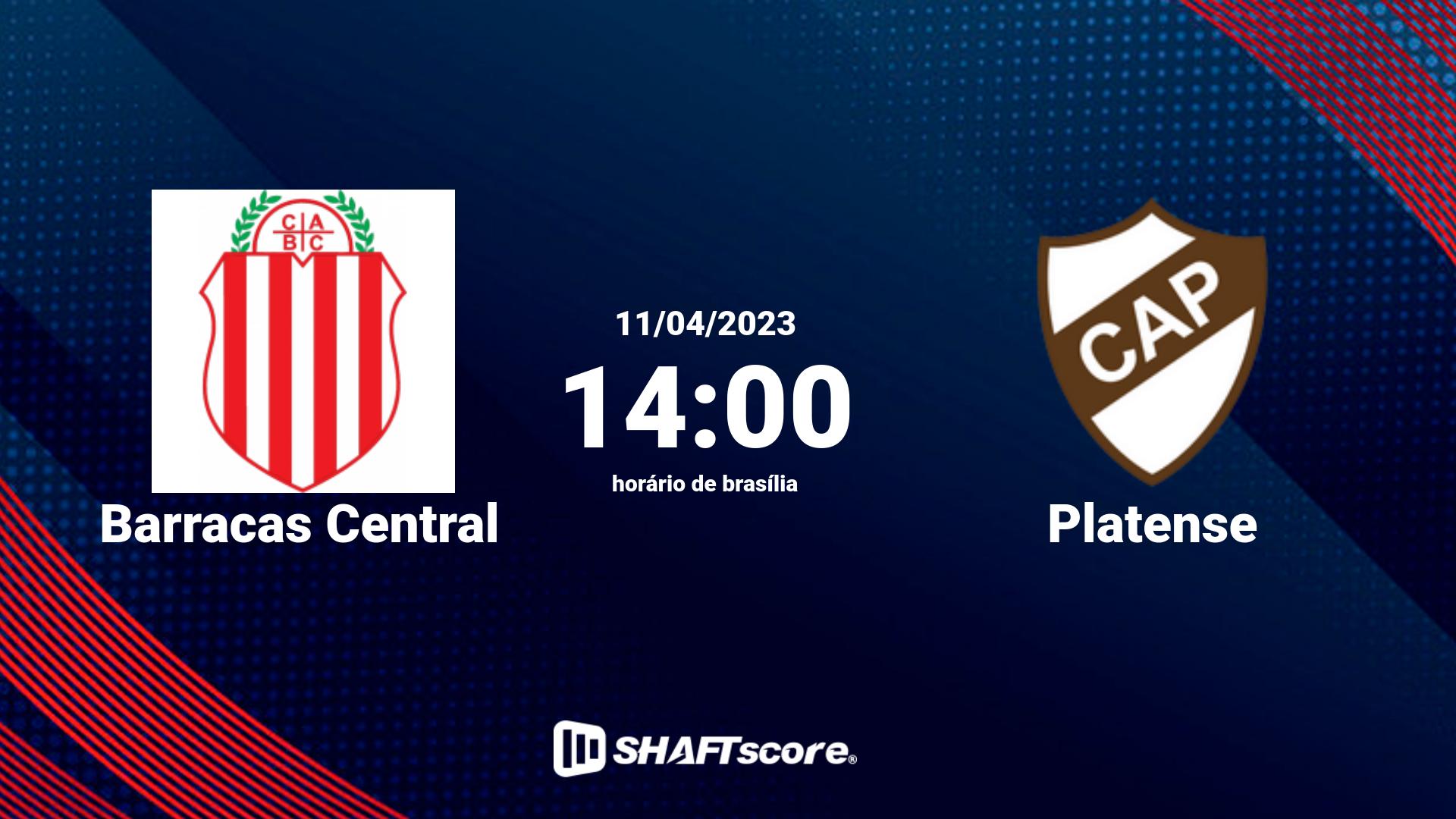 Estatísticas do jogo Barracas Central vs Platense 11.04 14:00