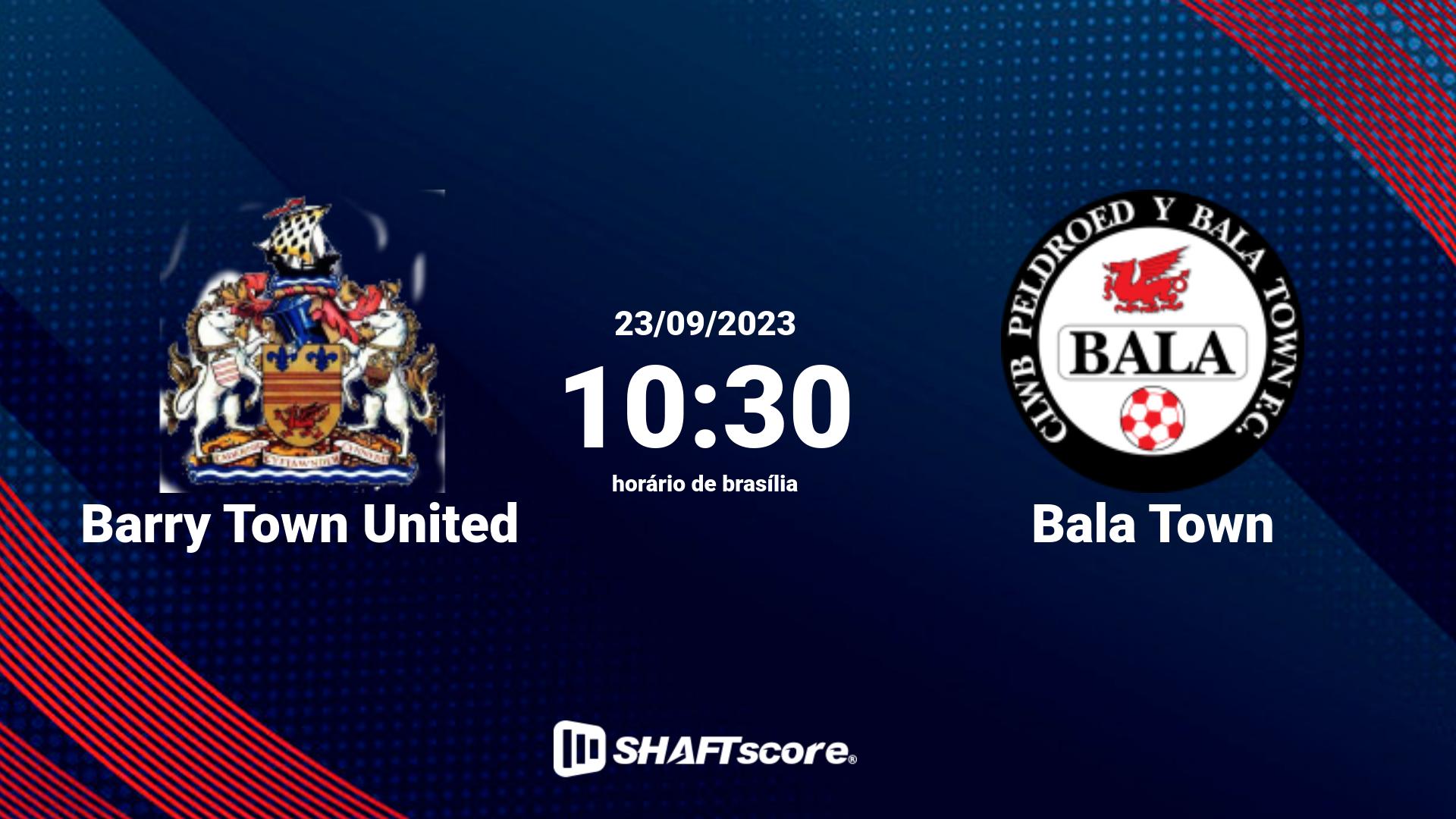 Estatísticas do jogo Barry Town United vs Bala Town 23.09 10:30