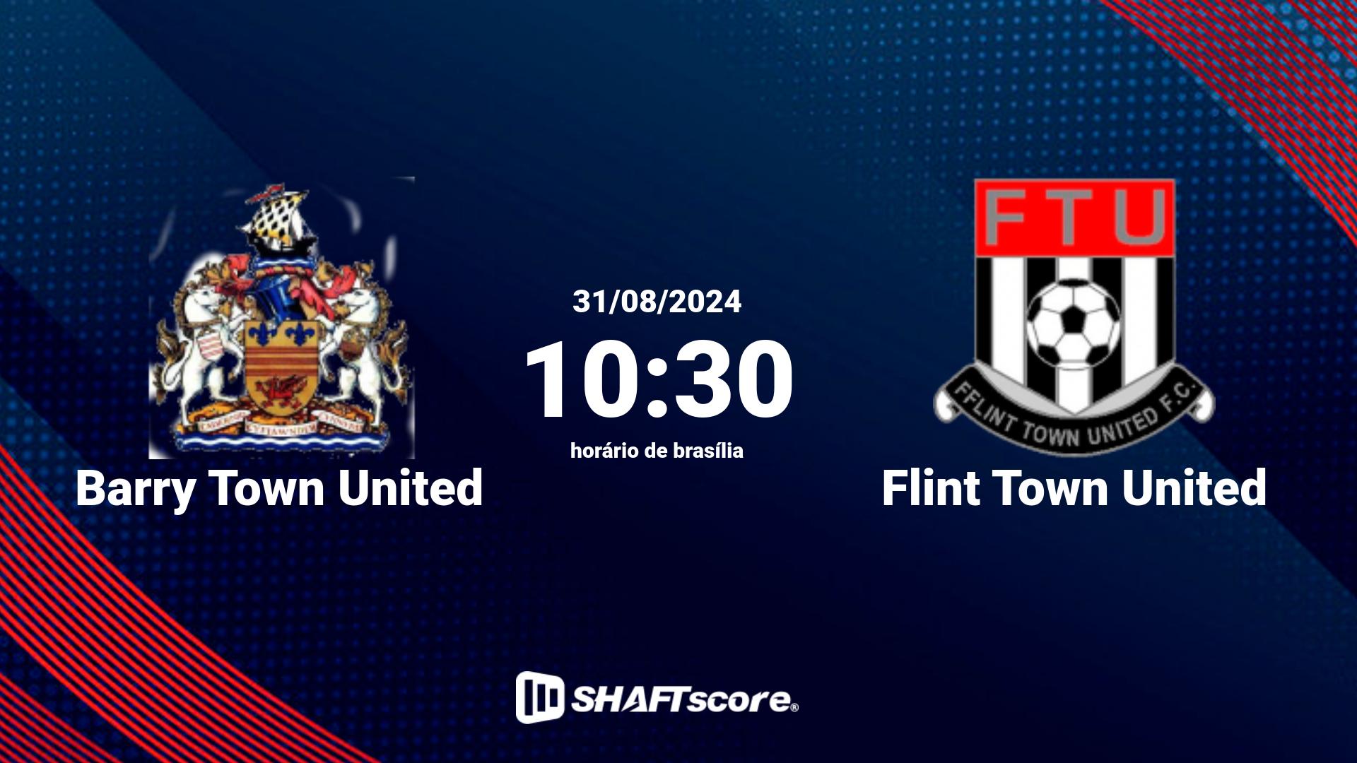 Estatísticas do jogo Barry Town United vs Flint Town United 31.08 10:30