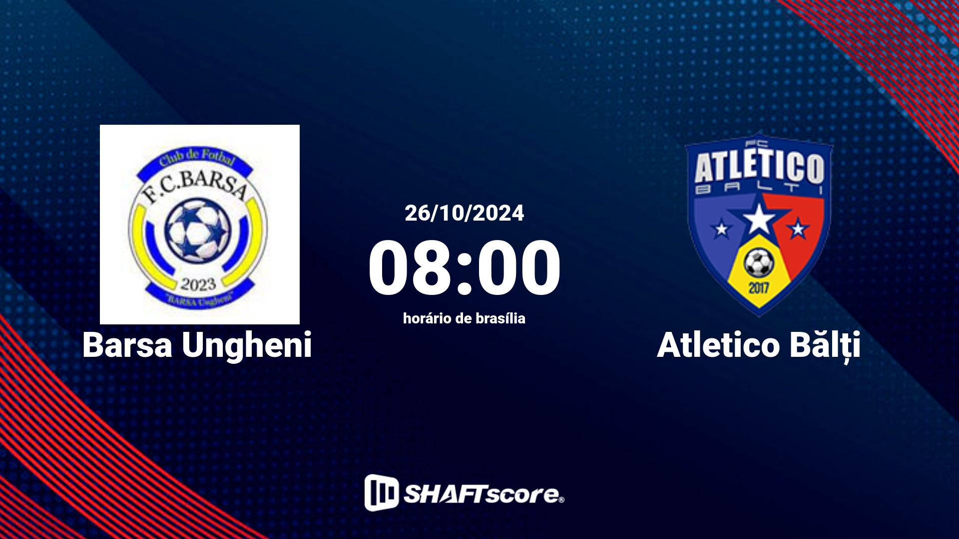 Estatísticas do jogo Barsa Ungheni vs Atletico Bălți 26.10 08:00